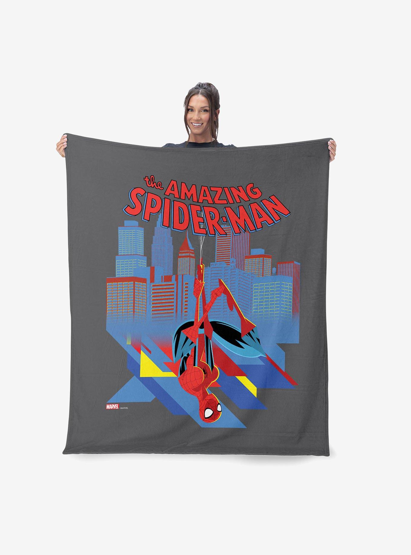 Marvel Spider-Man Amazing Cityscape 40" Silk Touch Throw Blanket, , hi-res