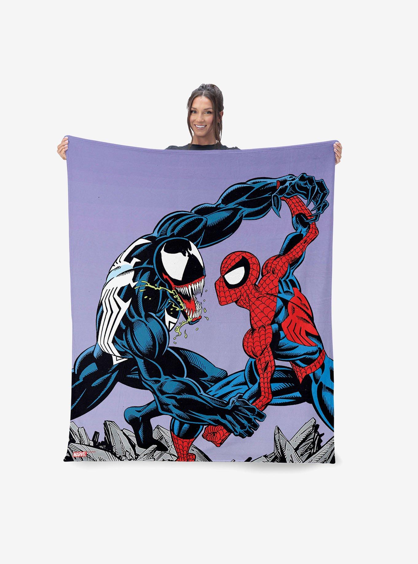 Marvel Spider-Man Peter Venom Spidey Fight Silk Touch Throw Blanket, , hi-res