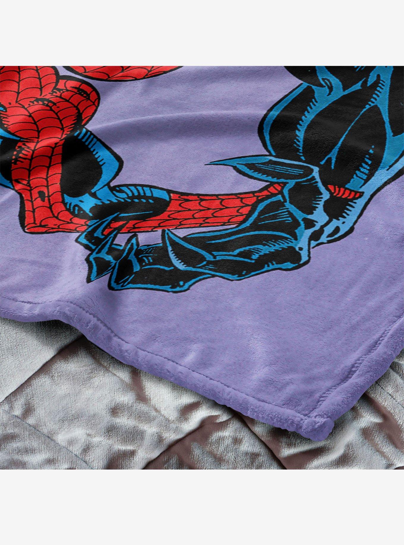 Marvel Spider-Man Peter Venom Spidey Fight Silk Touch Throw Blanket, , alternate