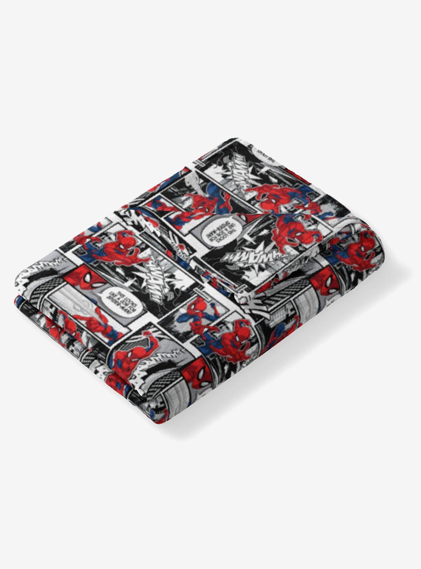 Marvel Spider-Man Comic Pattern 50" Silk Touch Throw Blanket, , alternate