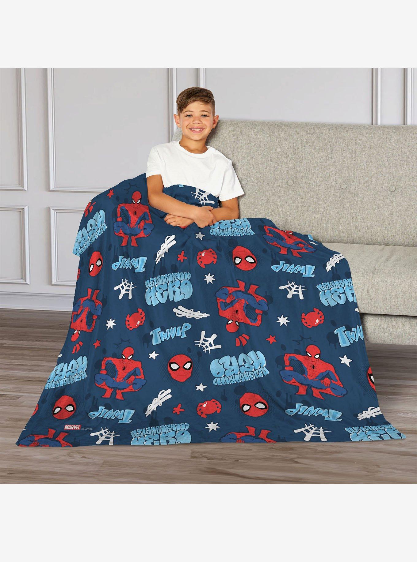 Marvel Spider-Man Thwip Pattern 50" Silk Touch Throw Blanket, , alternate