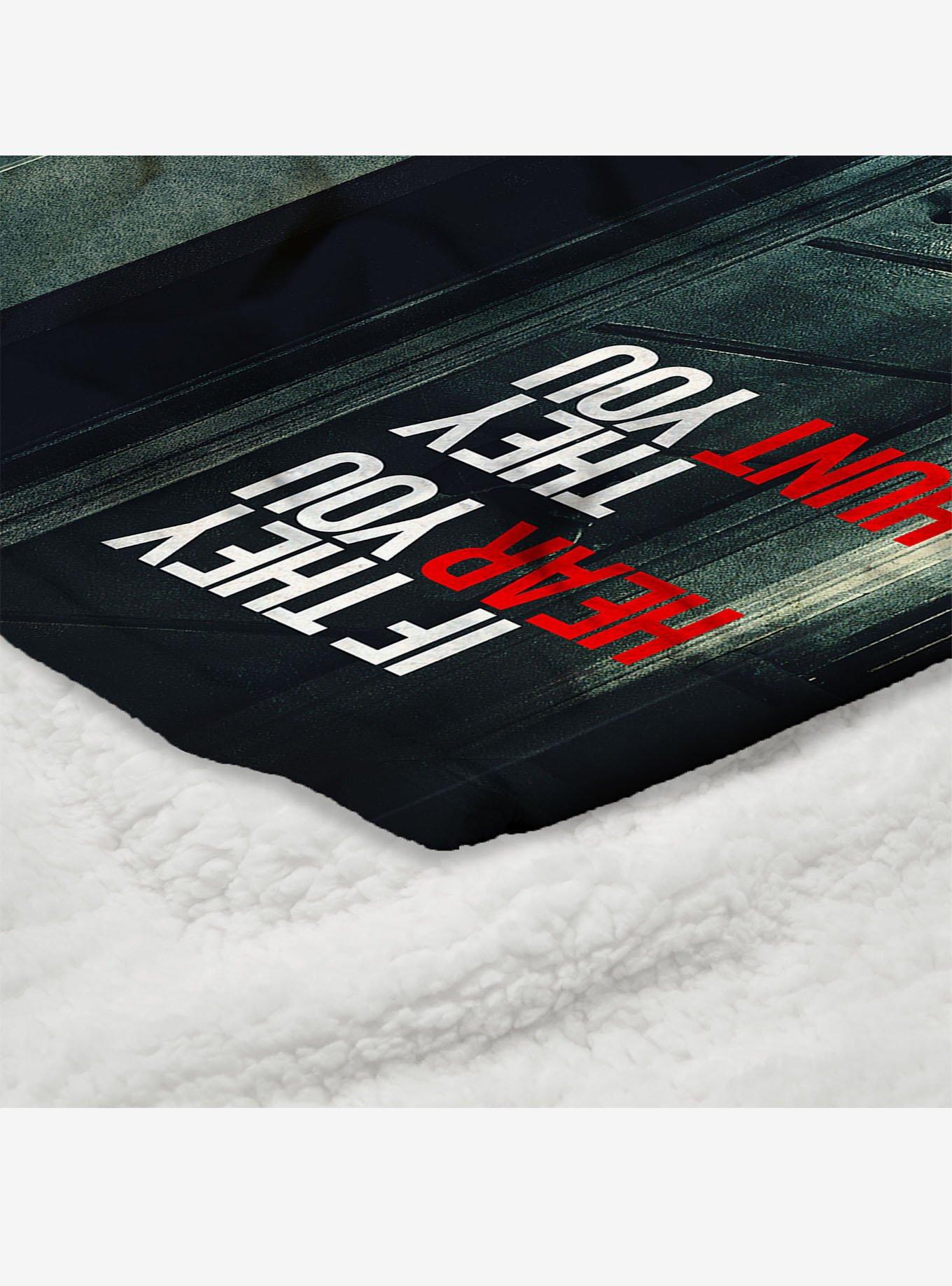 A Quiet Place Hiding Silk Touch Sherpa Throw Blanket, , alternate