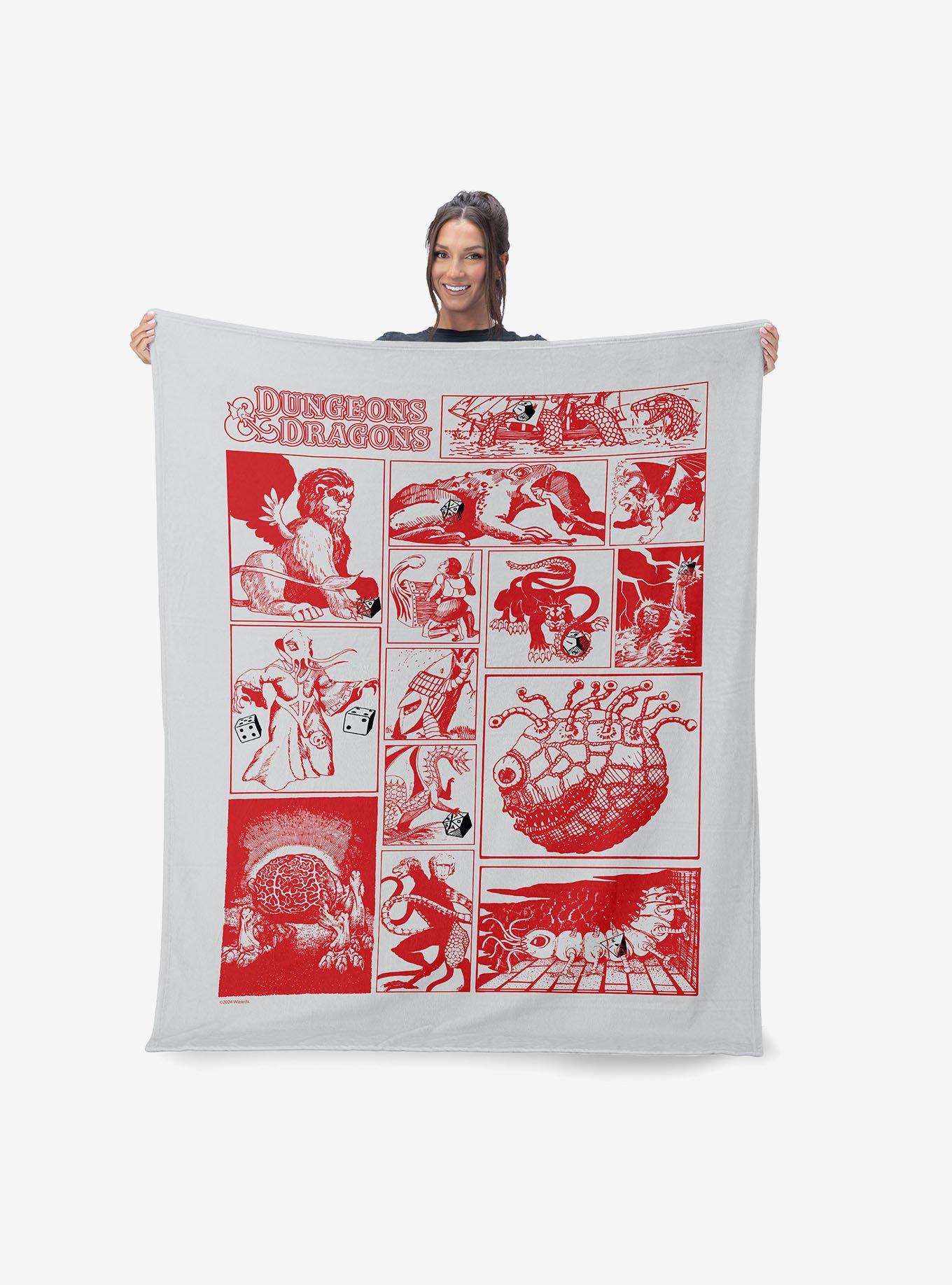 Dungeons & Dragons Characters Silk Touch Sherpa Throw Blanket, , alternate