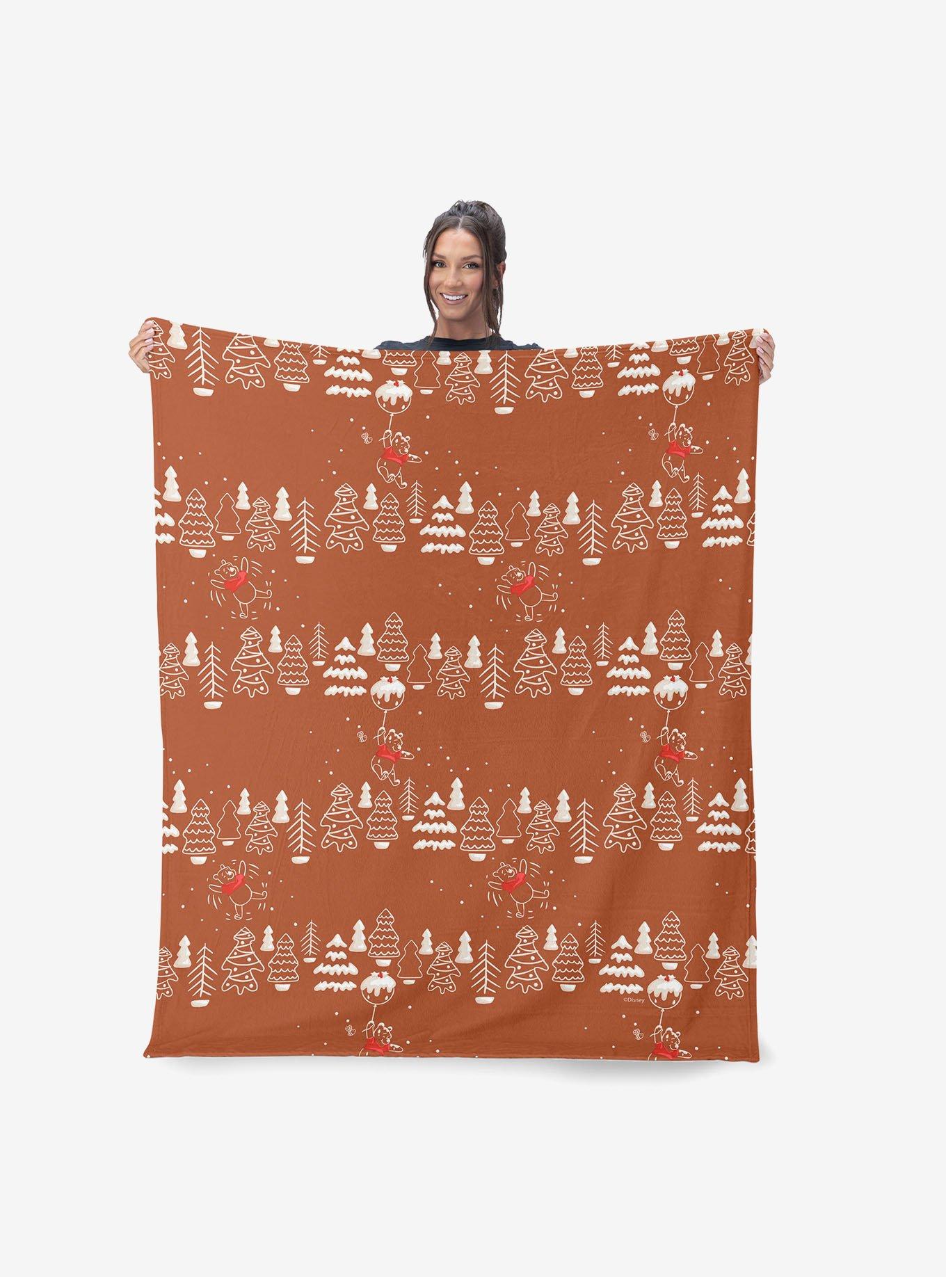 Disney Winnie the Pooh Gingerbread Pooh Silk Touch Sherpa Throw Blanket, , alternate