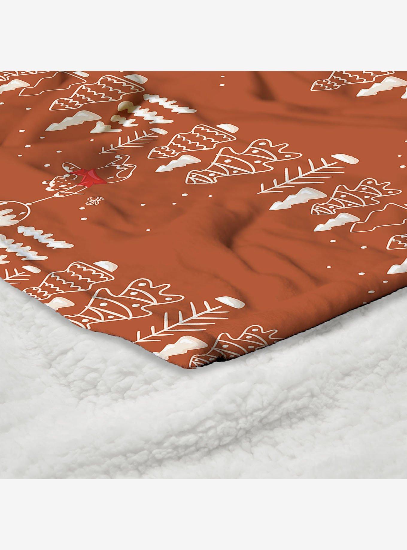 Disney Winnie the Pooh Gingerbread Pooh Silk Touch Sherpa Throw Blanket, , alternate