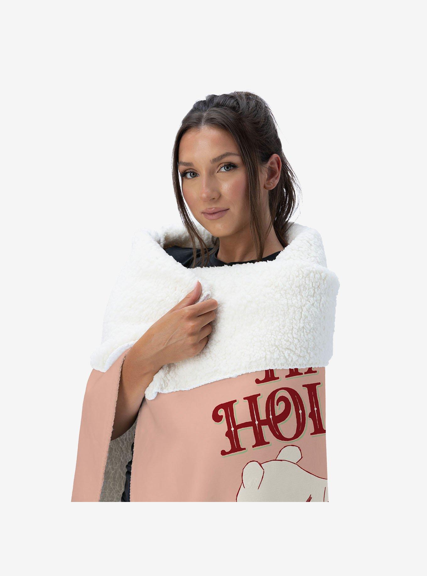 Disney Winnie the Pooh Pooh Christmas Silk Touch Sherpa Throw Blanket, , alternate