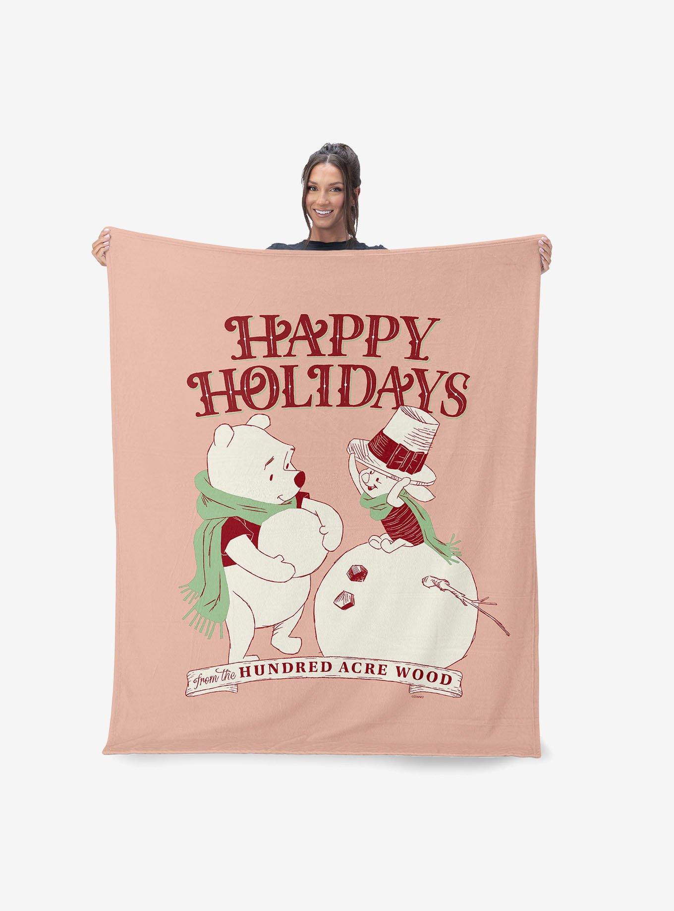 Disney Winnie the Pooh Pooh Christmas Silk Touch Sherpa Throw Blanket, , alternate