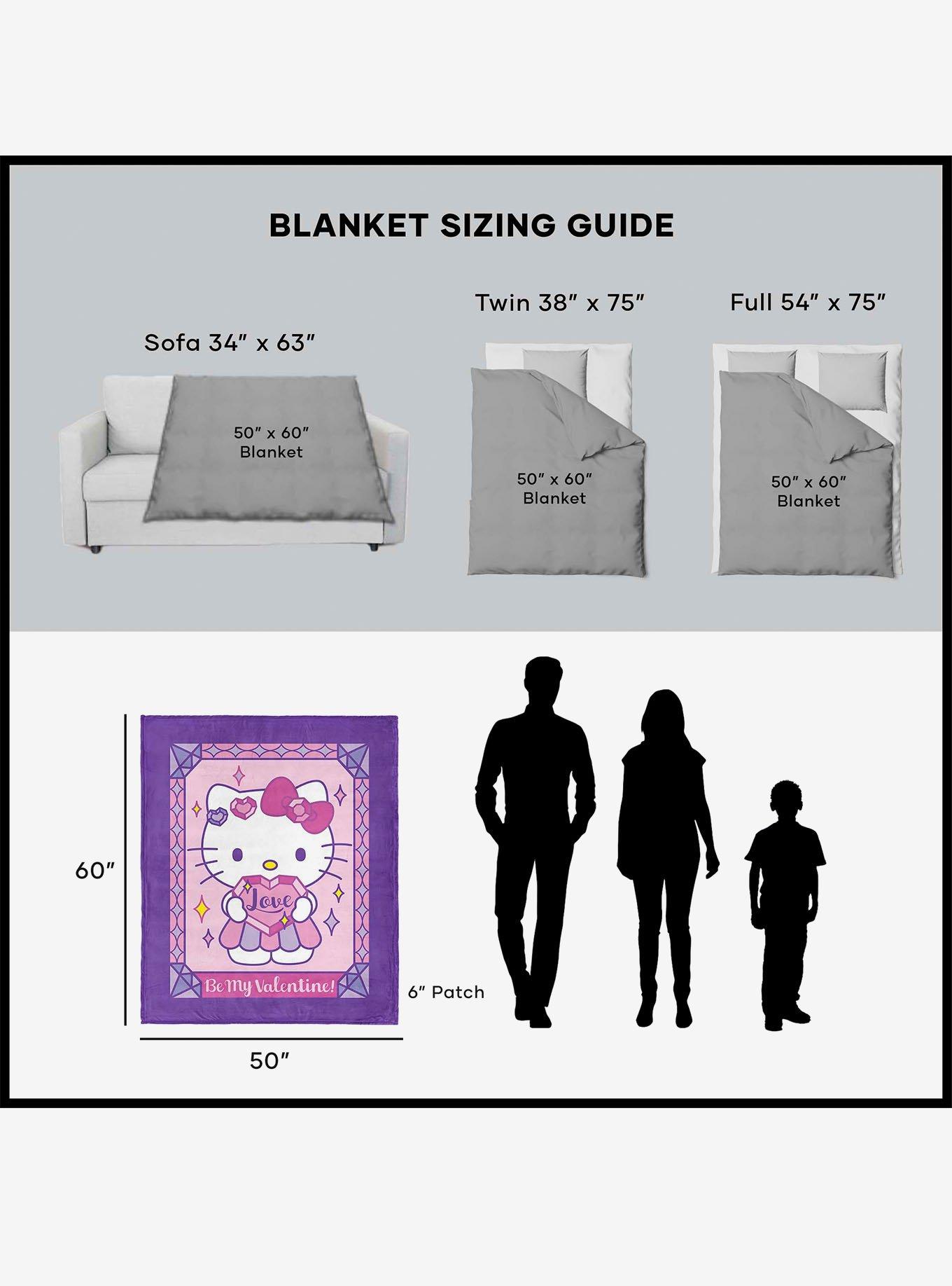 Sanrio Hello Kitty Valentines Love Silk Touch Throw Blanket, , alternate