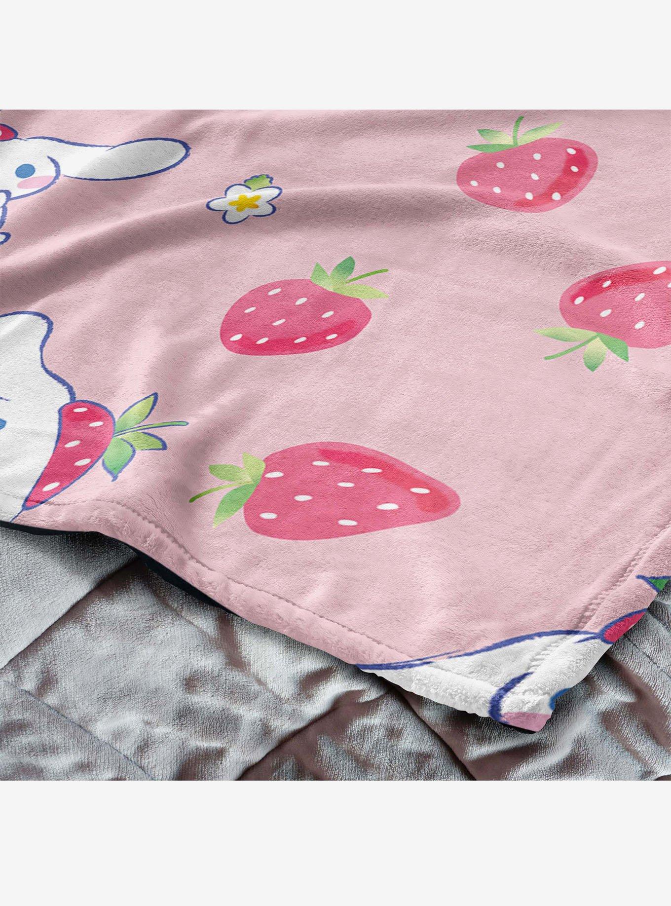 Sanrio Cinnamoroll Berry Pattern Silk Touch Throw Blanket, , alternate