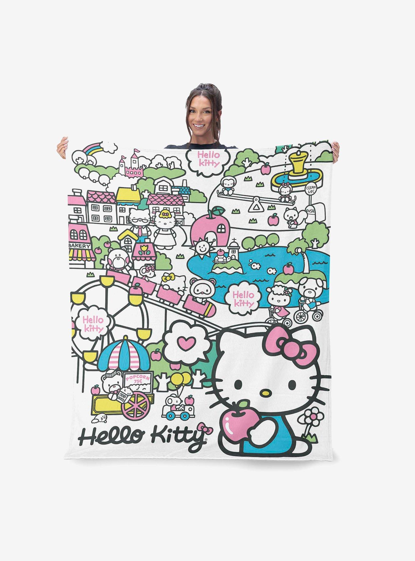 Sanrio Hello Kitty Busting Town Silk Touch Throw Blanket, , hi-res