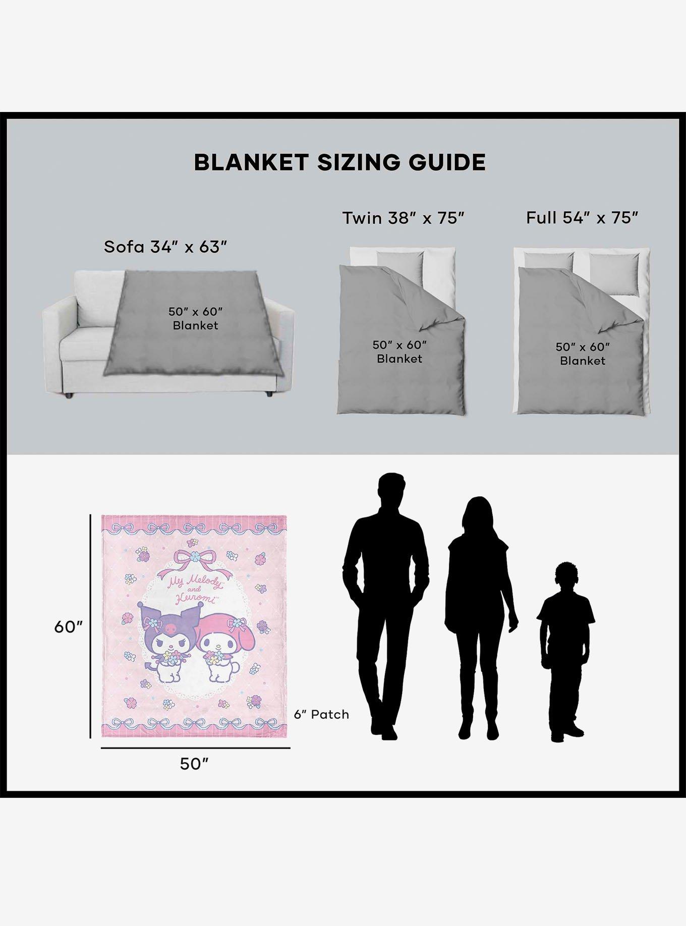 Sanrio My Melody Flower Friends Silk Touch Throw Blanket, , alternate