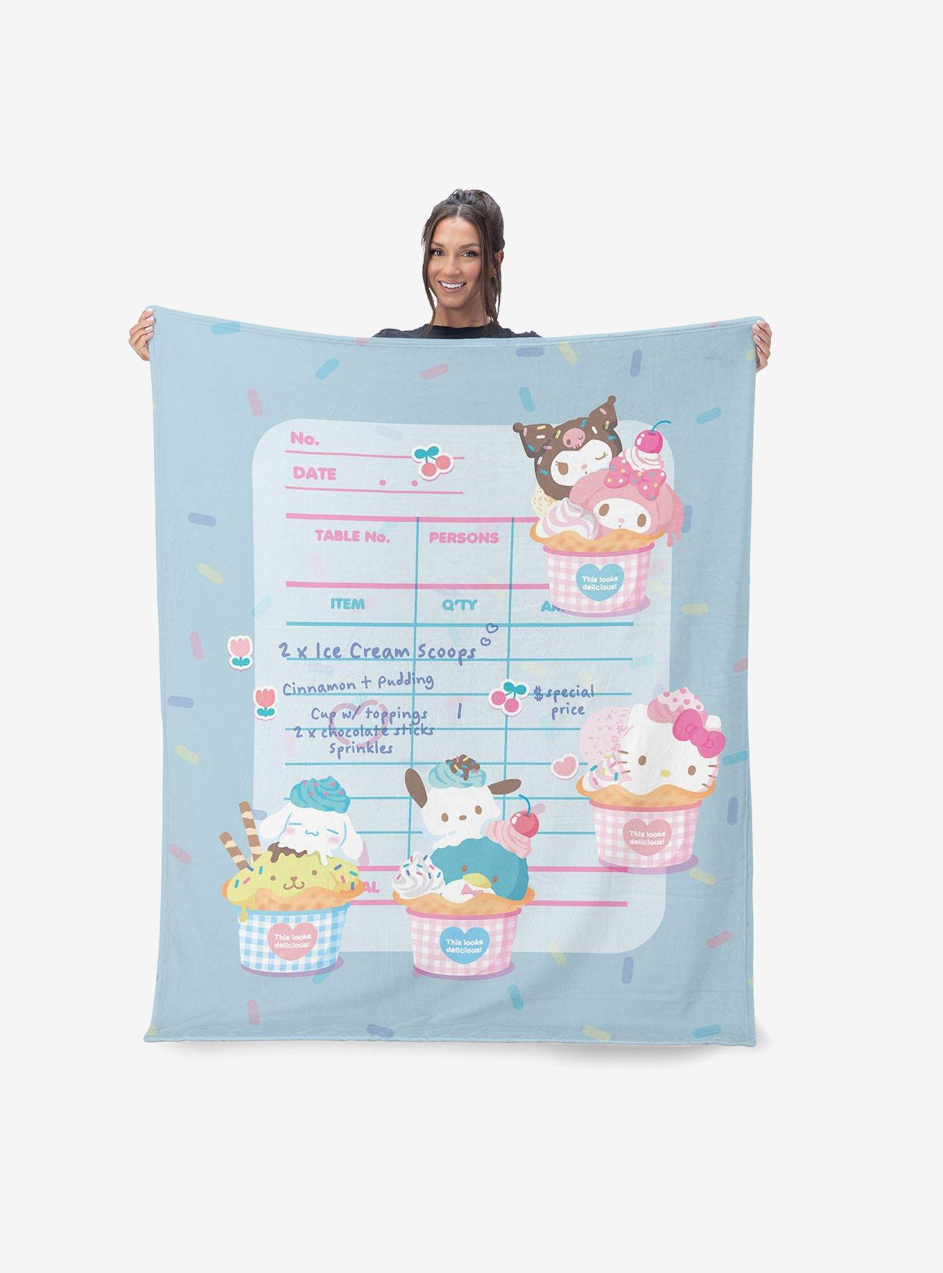 Sanrio Hello Kitty & Friends Ice Cream Menu Silk Touch Throw Blanket, , hi-res