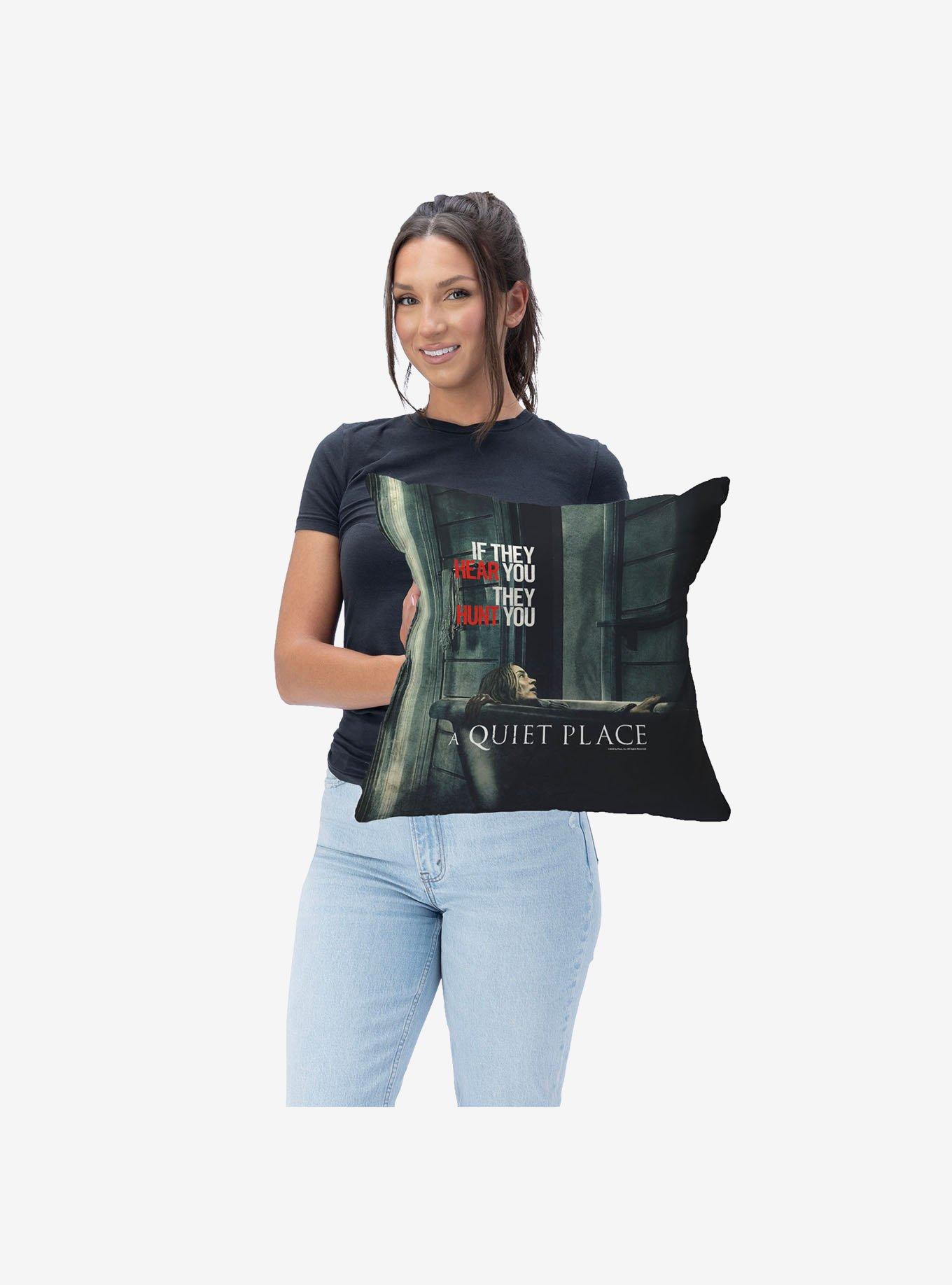 A Quiet Place Hiding Throw Pillow, , hi-res