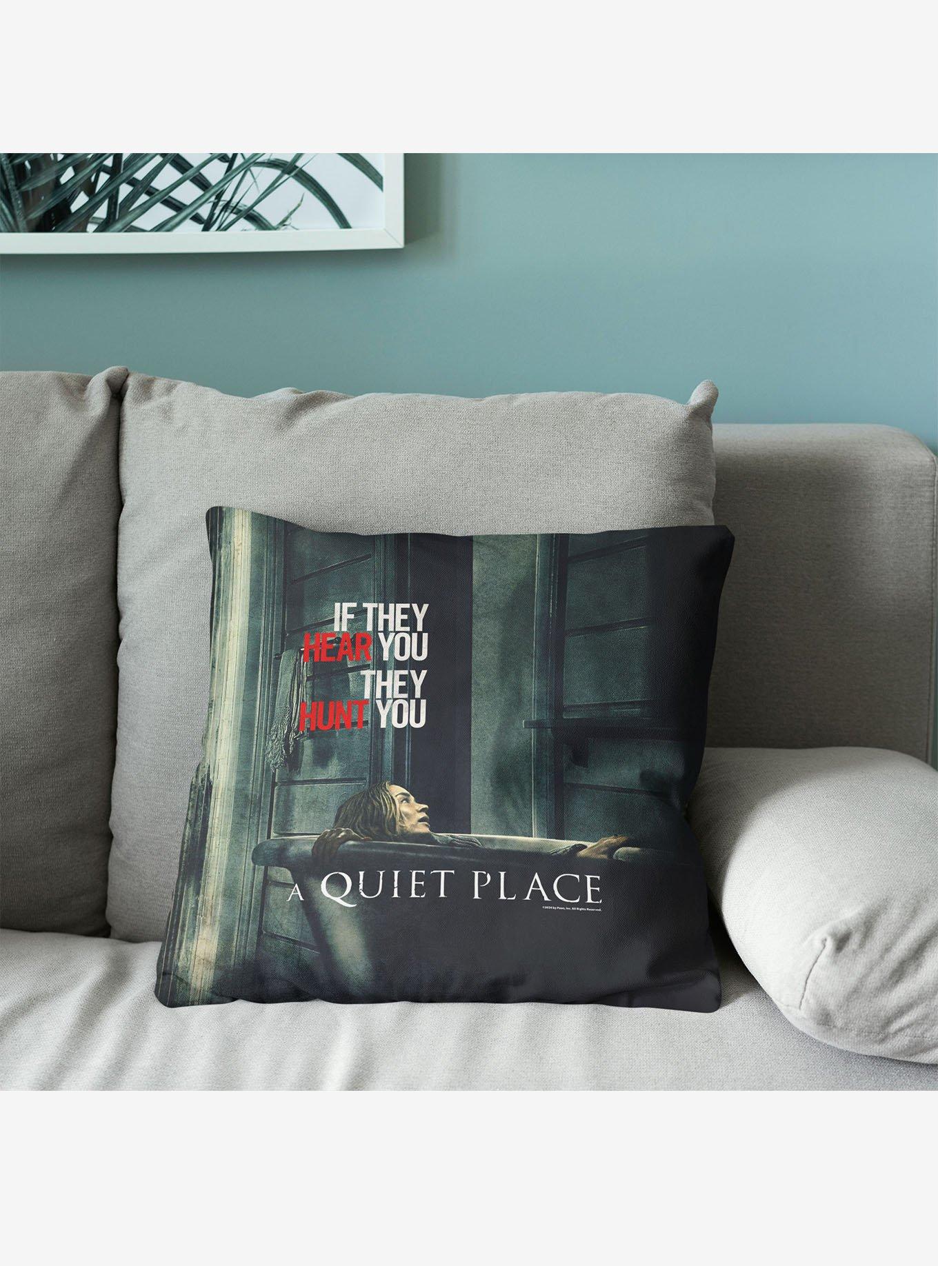 A Quiet Place Hiding Throw Pillow, , alternate