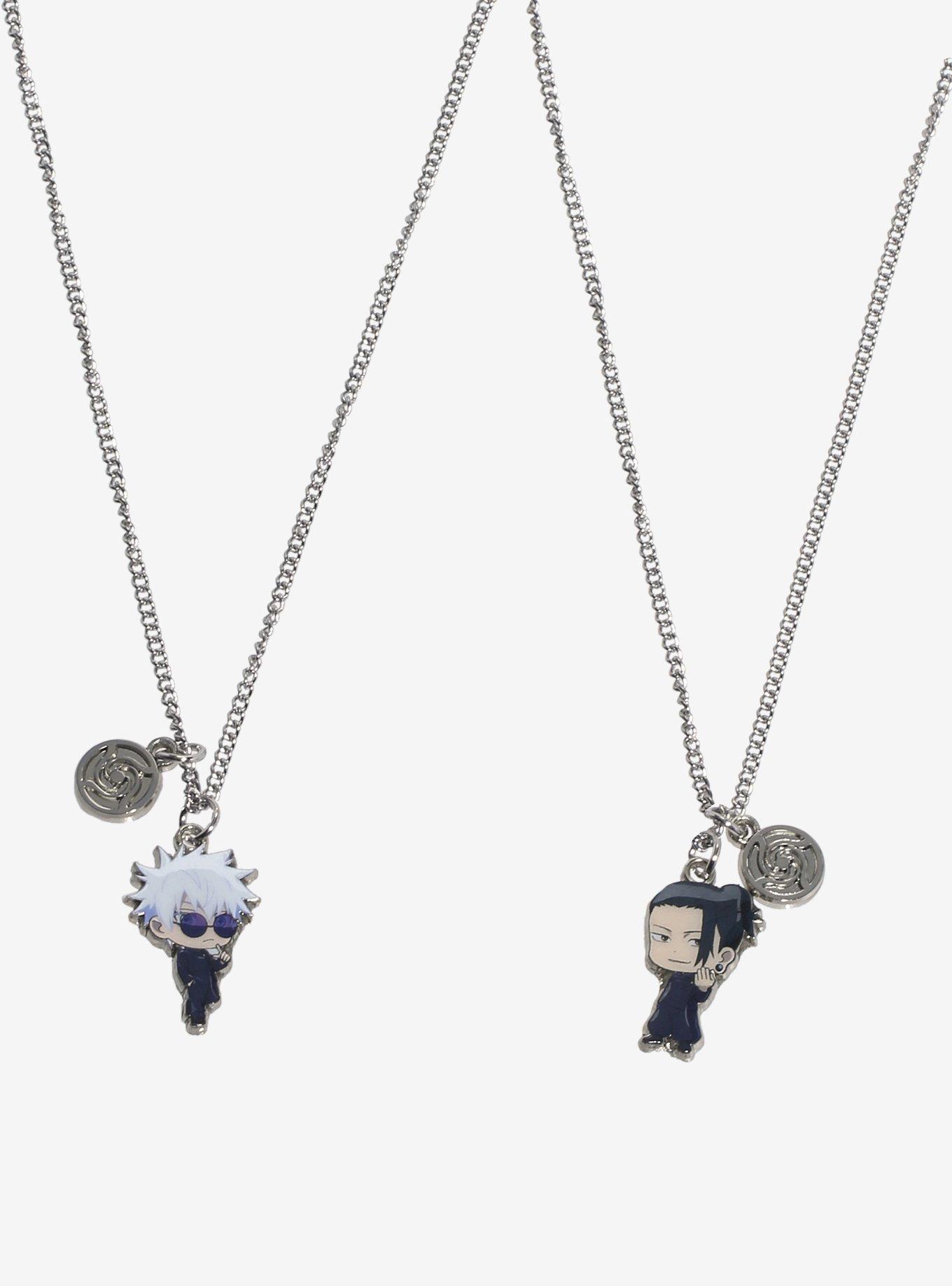 Jujutsu Kaisen Chibi Gojo & Geto Best Friend Necklace Set, , alternate
