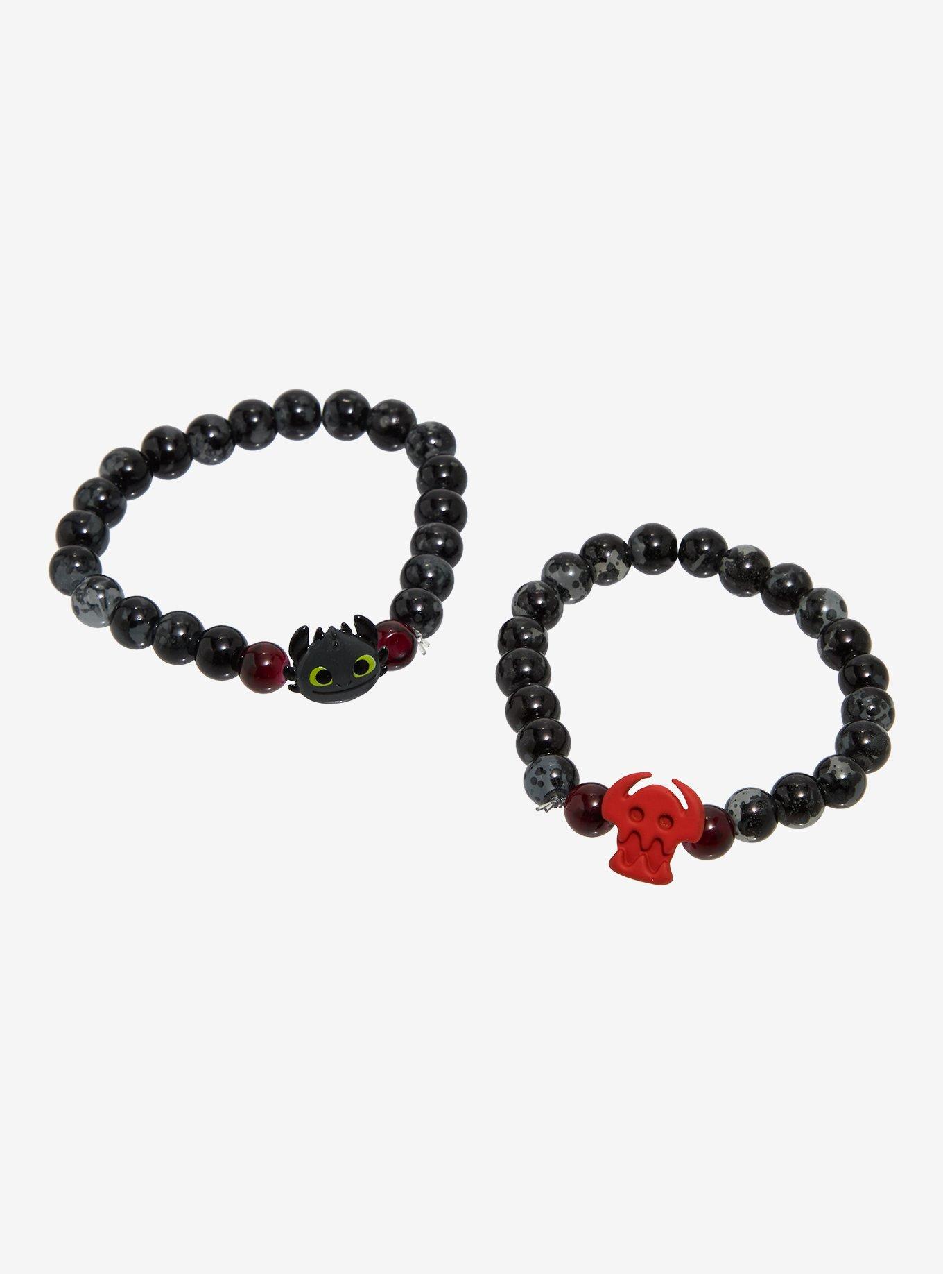 How To Train Your Dragon Symbols Best Friend Bead Bracelet Set, , hi-res