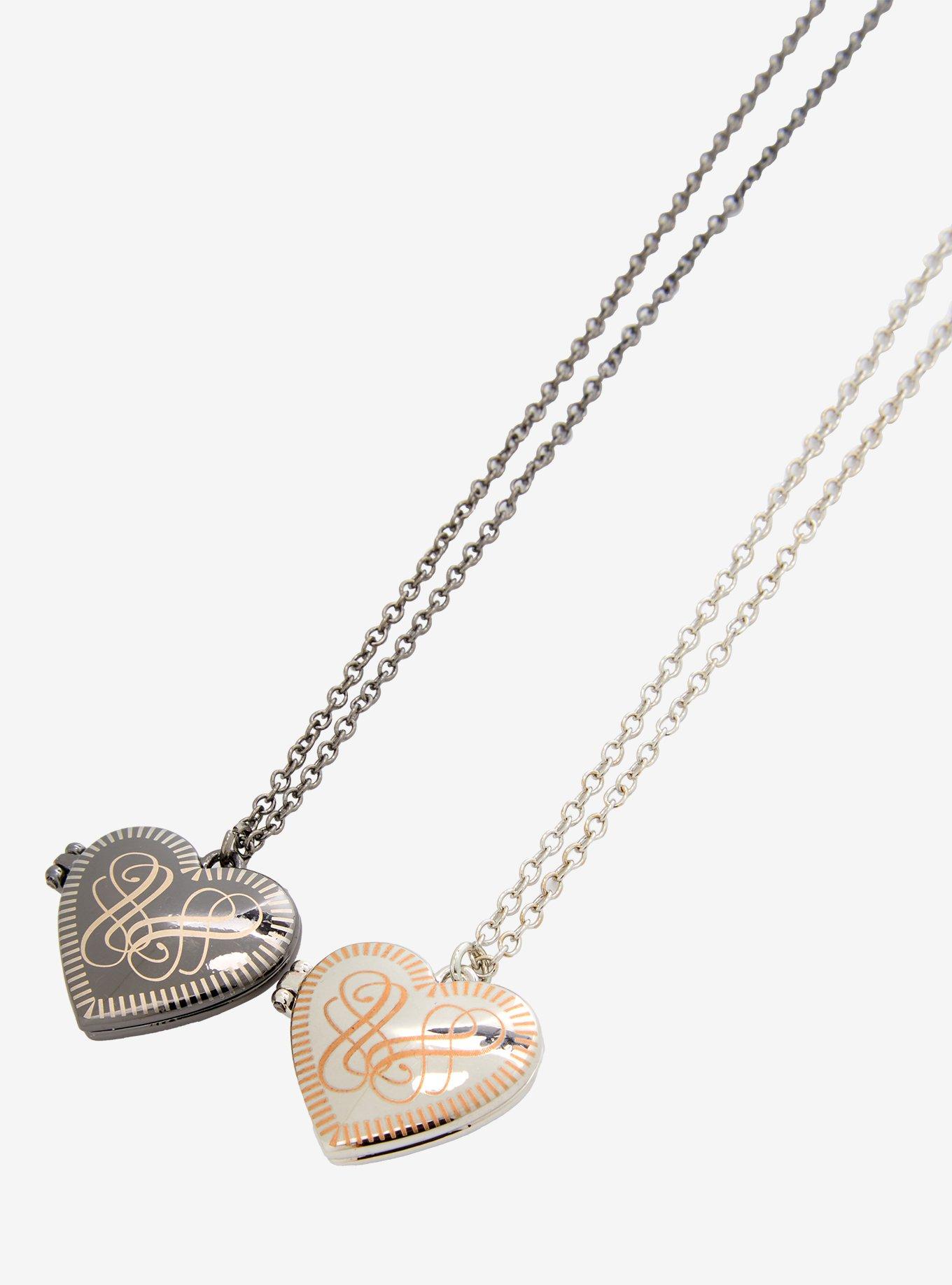 The Vampire Diaries Klaus & Elijah Locket Best Friend Necklace Set, , alternate