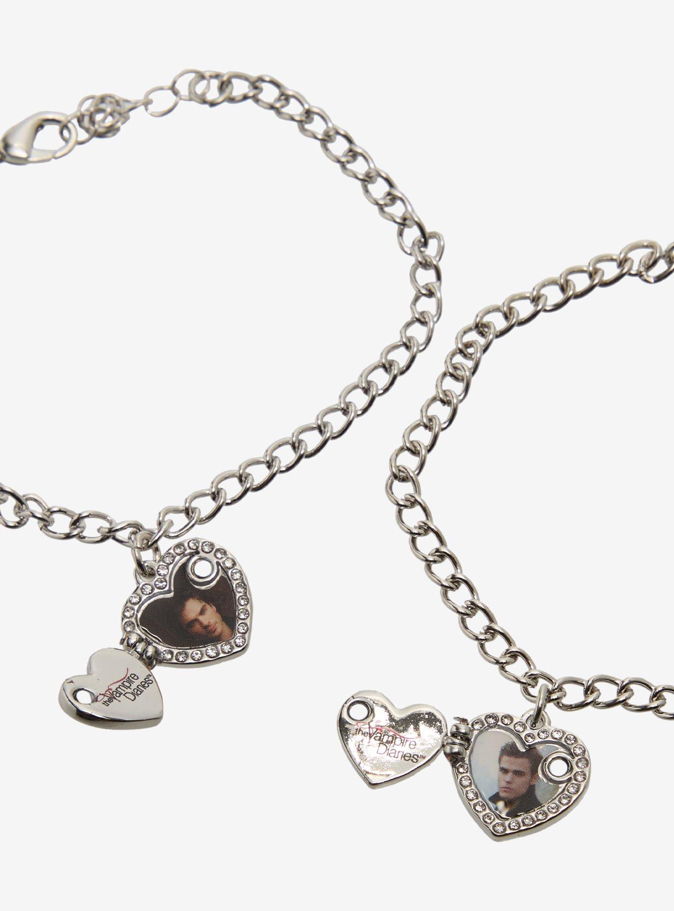 The Vampire Diaries Stefan & Damon Locket Best Friend Bracelet Set, , alternate