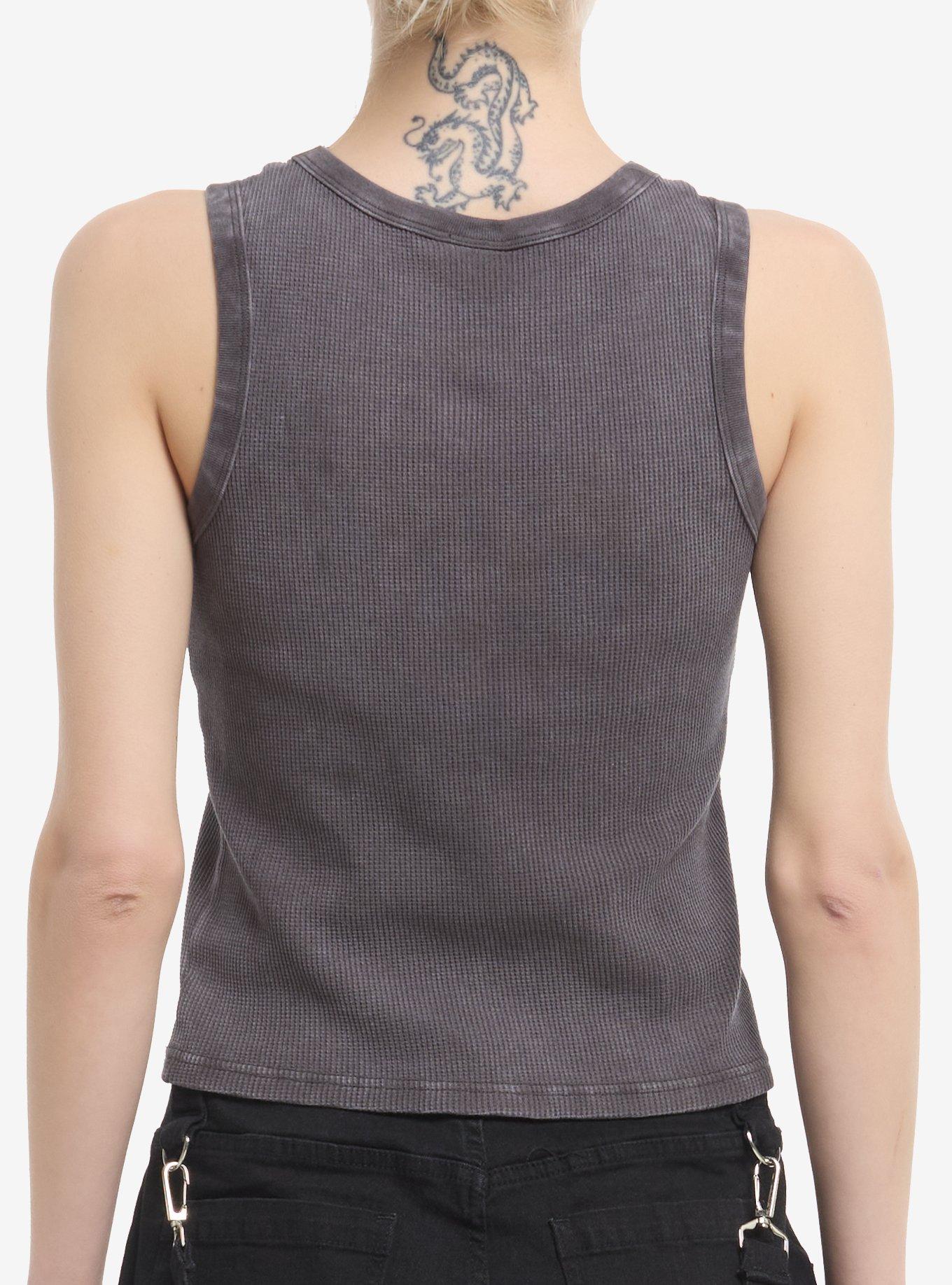 Sleep Token This Place Will Become Your Tomb Girls Waffle Tank Top, BLACK, alternate