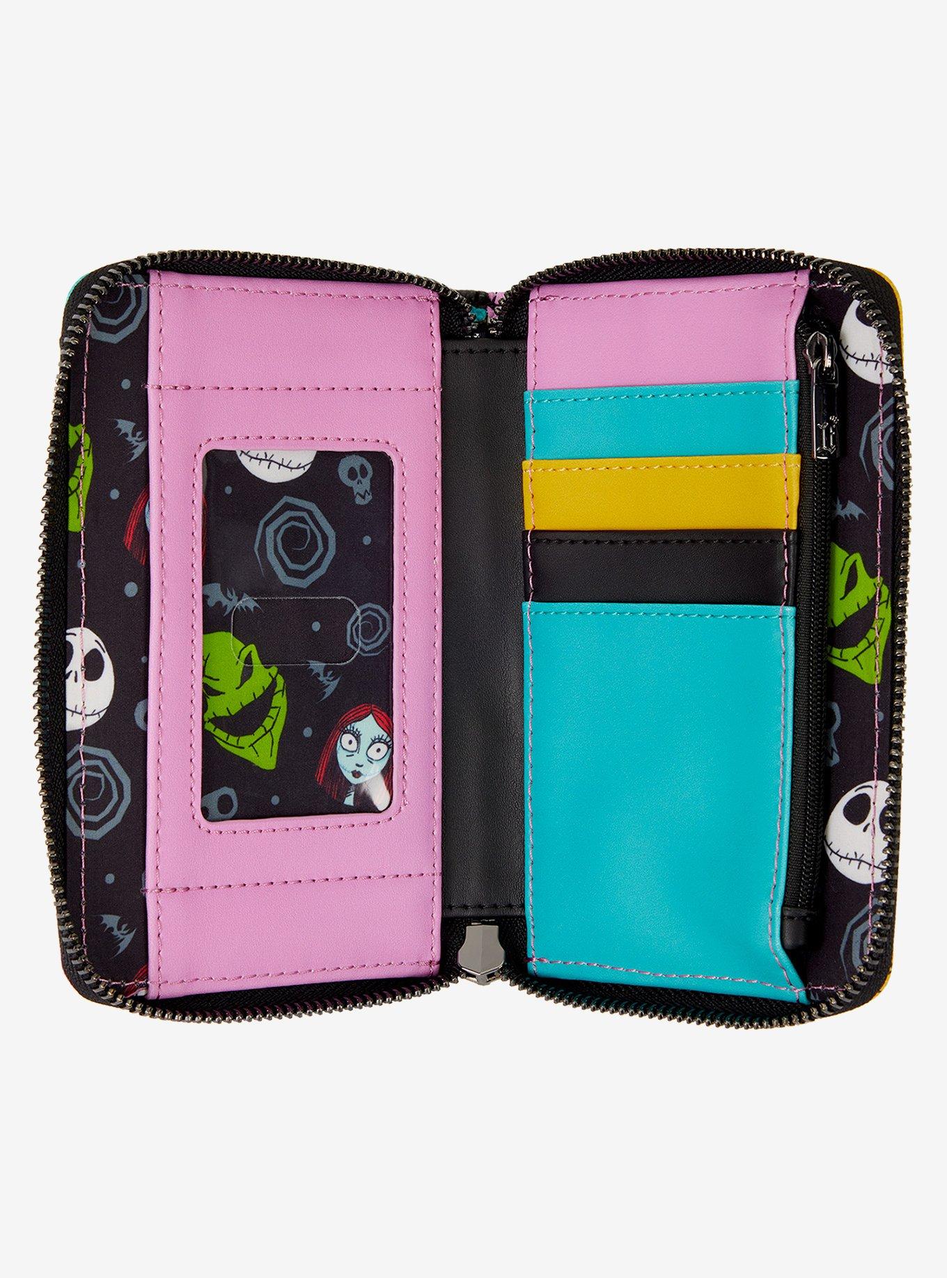 Loungefly Disney The Nightmare Before Christmas Sally Pattern Small Zip Wallet, , alternate