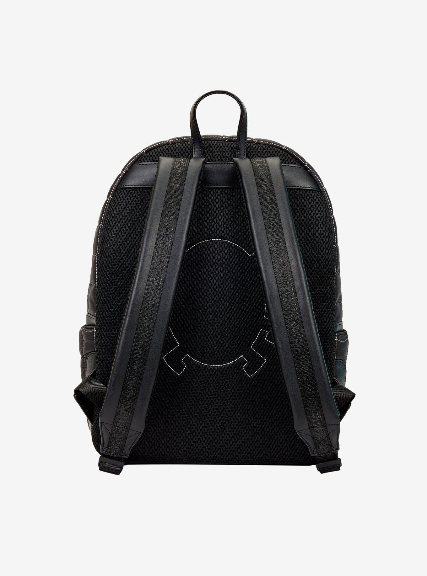 Loungefly Marvel Spider-Man Black & White Suit Quilted Figural Backpack, , hi-res