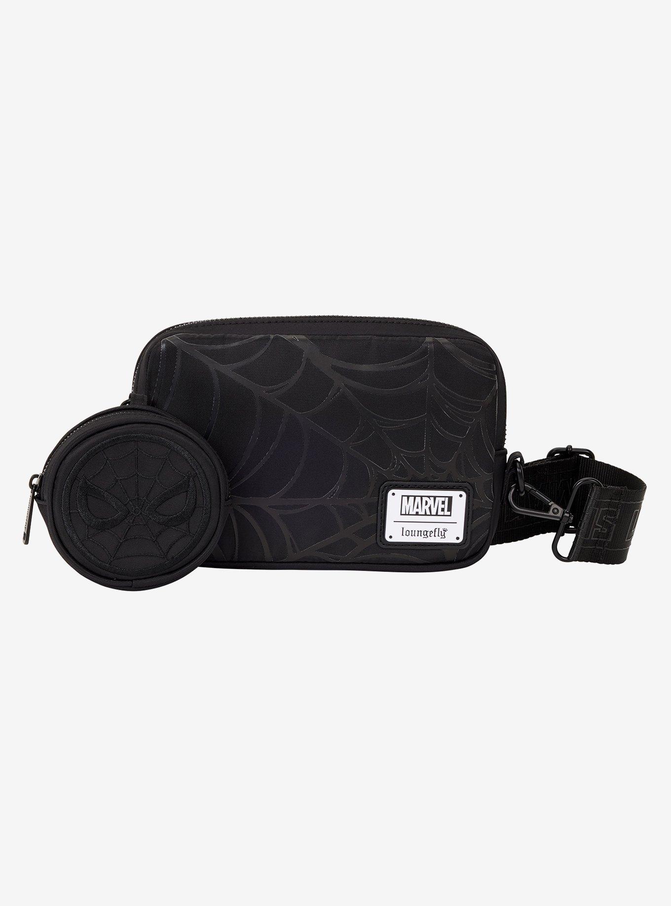 Loungefly Marvel Spider-Man Black & White Suit Sling Bag with Coin Purse, , hi-res