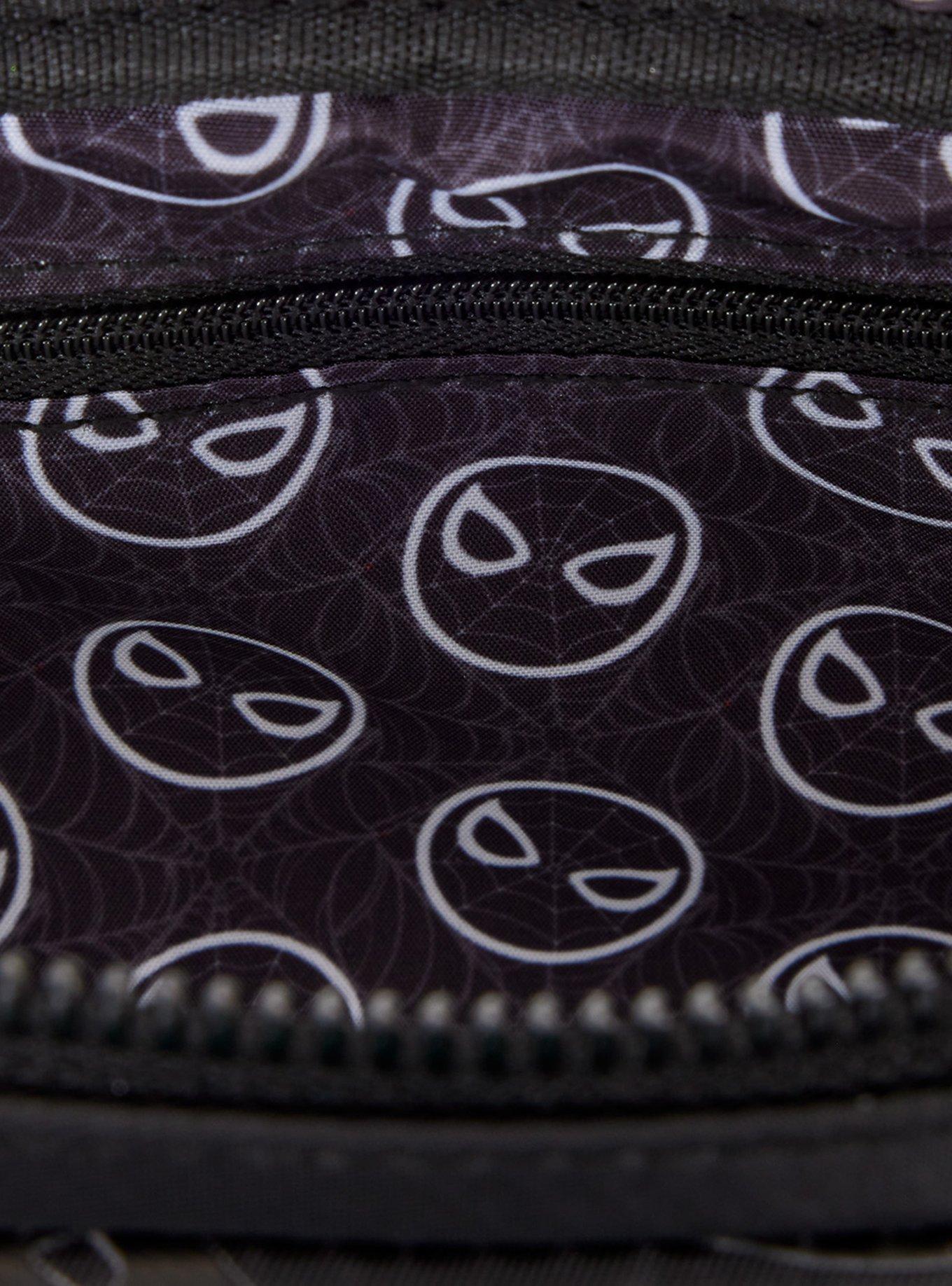 Loungefly Marvel Spider-Man Black & White Suit Sling Bag with Coin Purse, , alternate