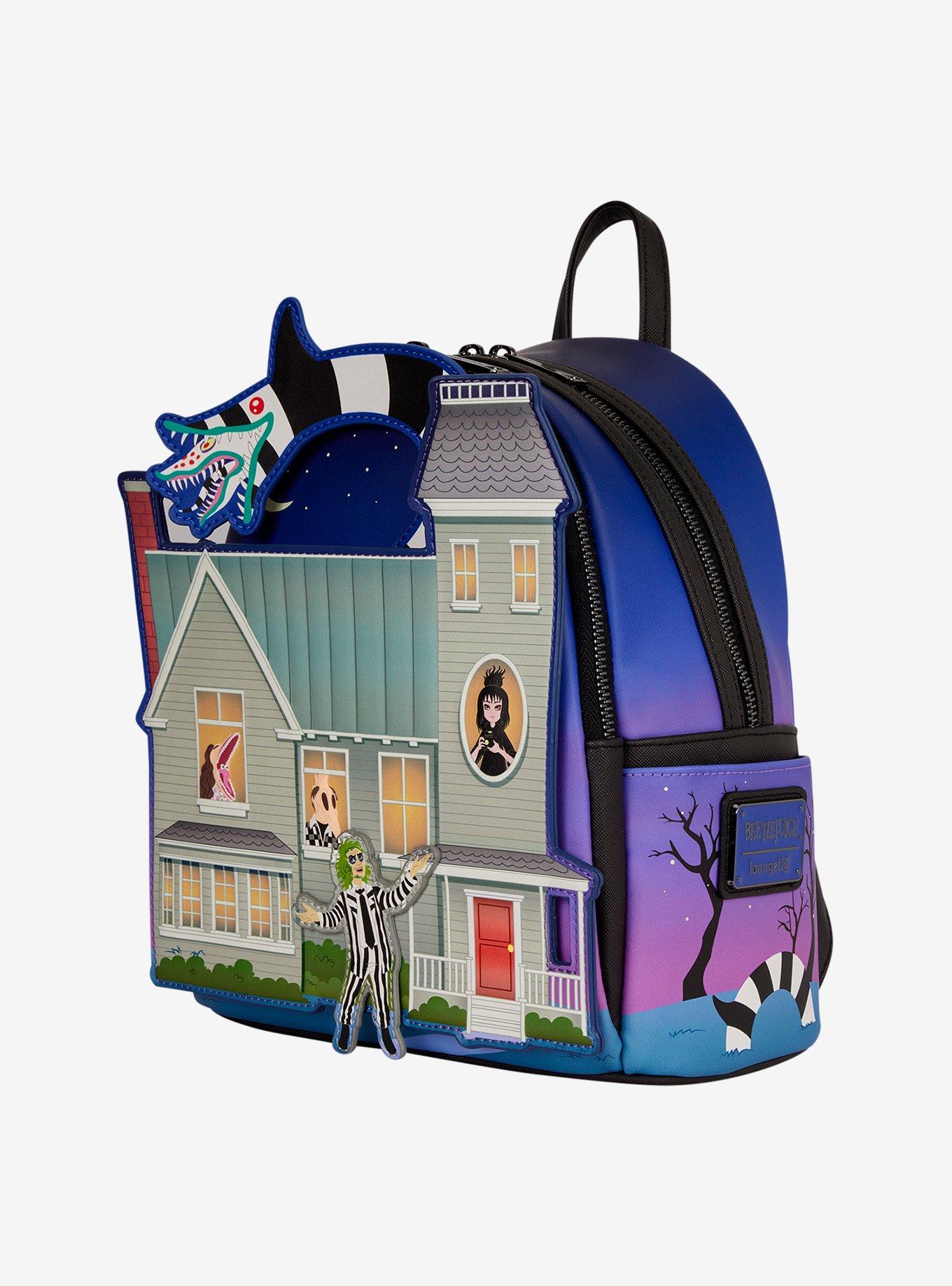 Loungefly Beetlejuice Maitland House Glow-In-The-Dark Mini Backpack, , alternate