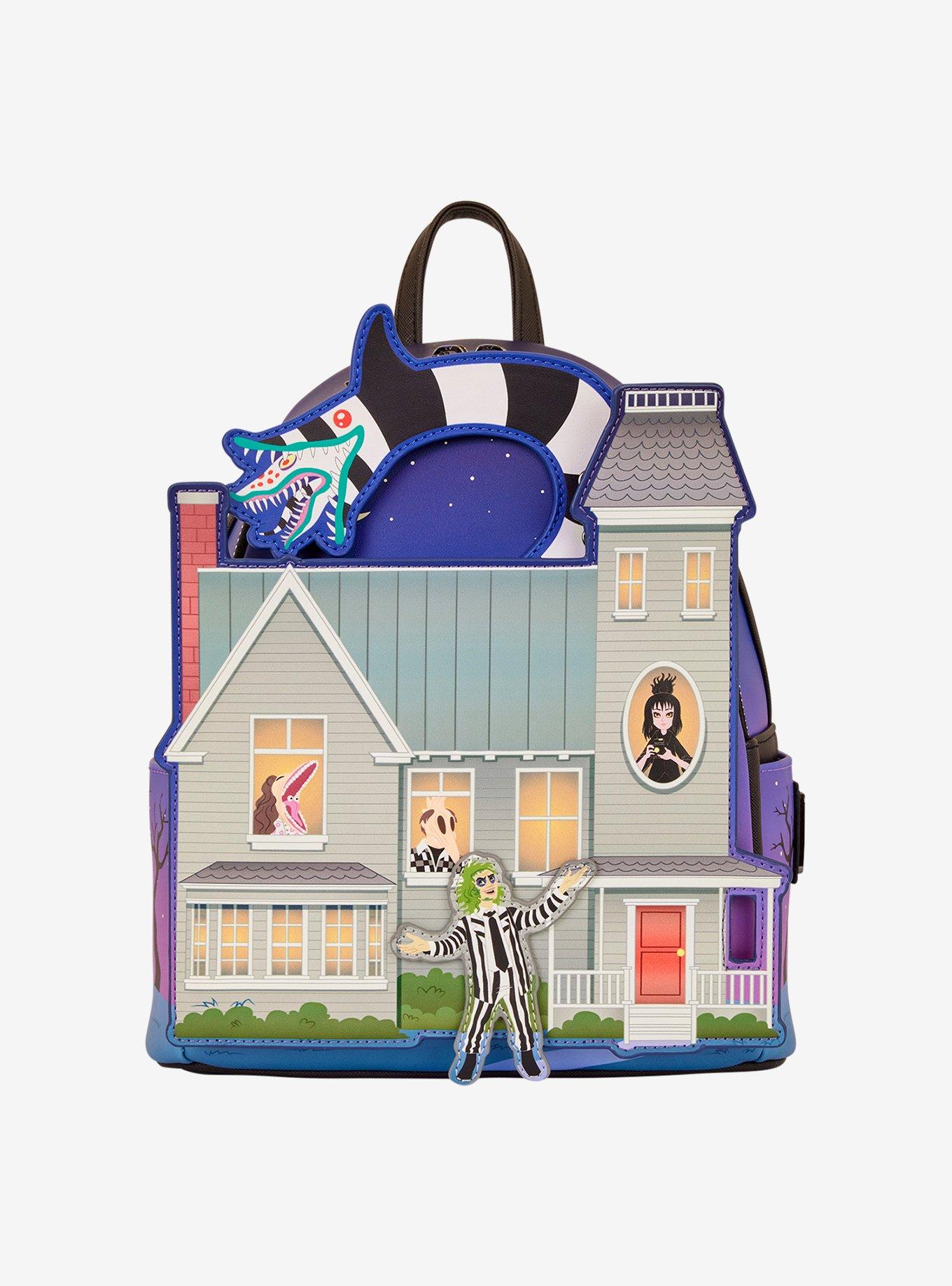 Loungefly Beetlejuice Maitland House Glow-In-The-Dark Mini Backpack, , alternate