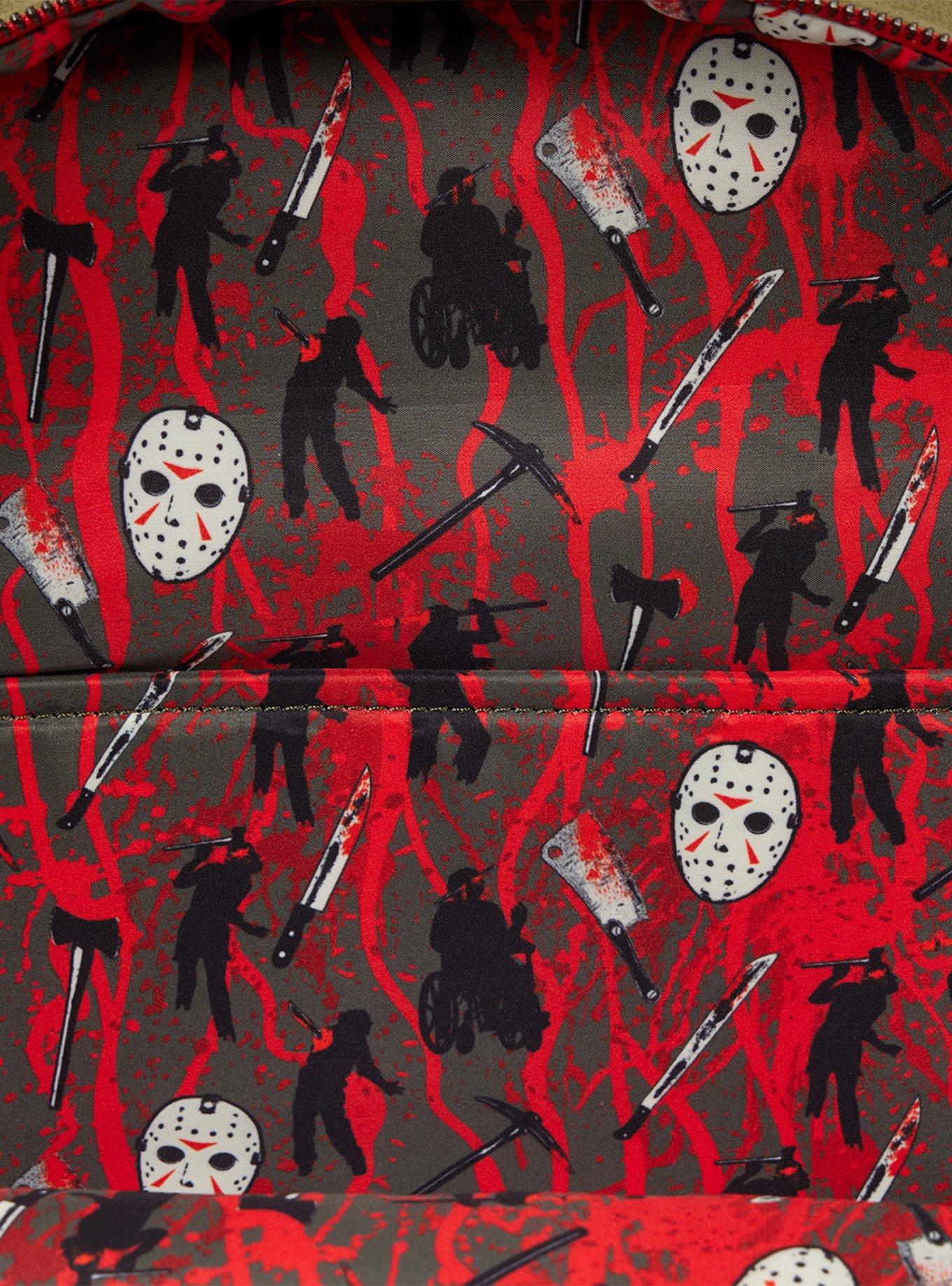 Loungefly Friday the 13th Camp Crystal Lake Canvas Glow-in-the-Dark Backpack, , alternate