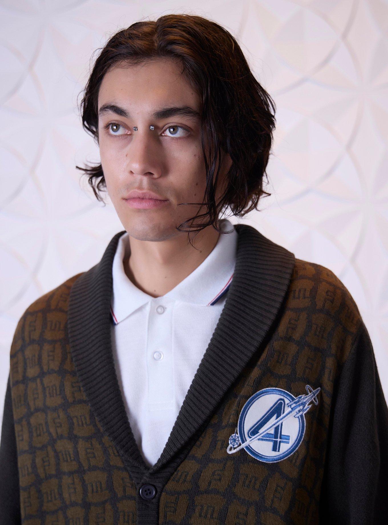 Our Universe Marvel The Fantastic Four: First Steps Logo Collared Cardigan, MULTI, alternate