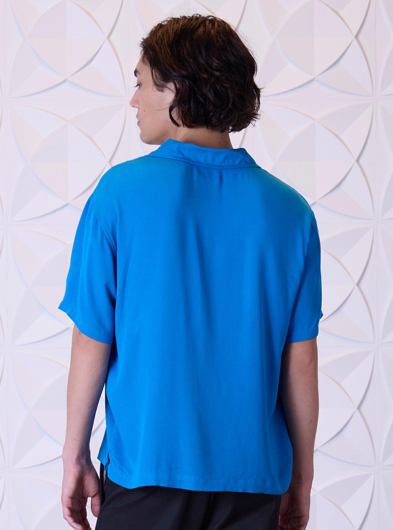 Our Universe Marvel The Fantastic Four: First Steps Icons Bowling Woven Button-Up, BLUE  WHITE, alternate