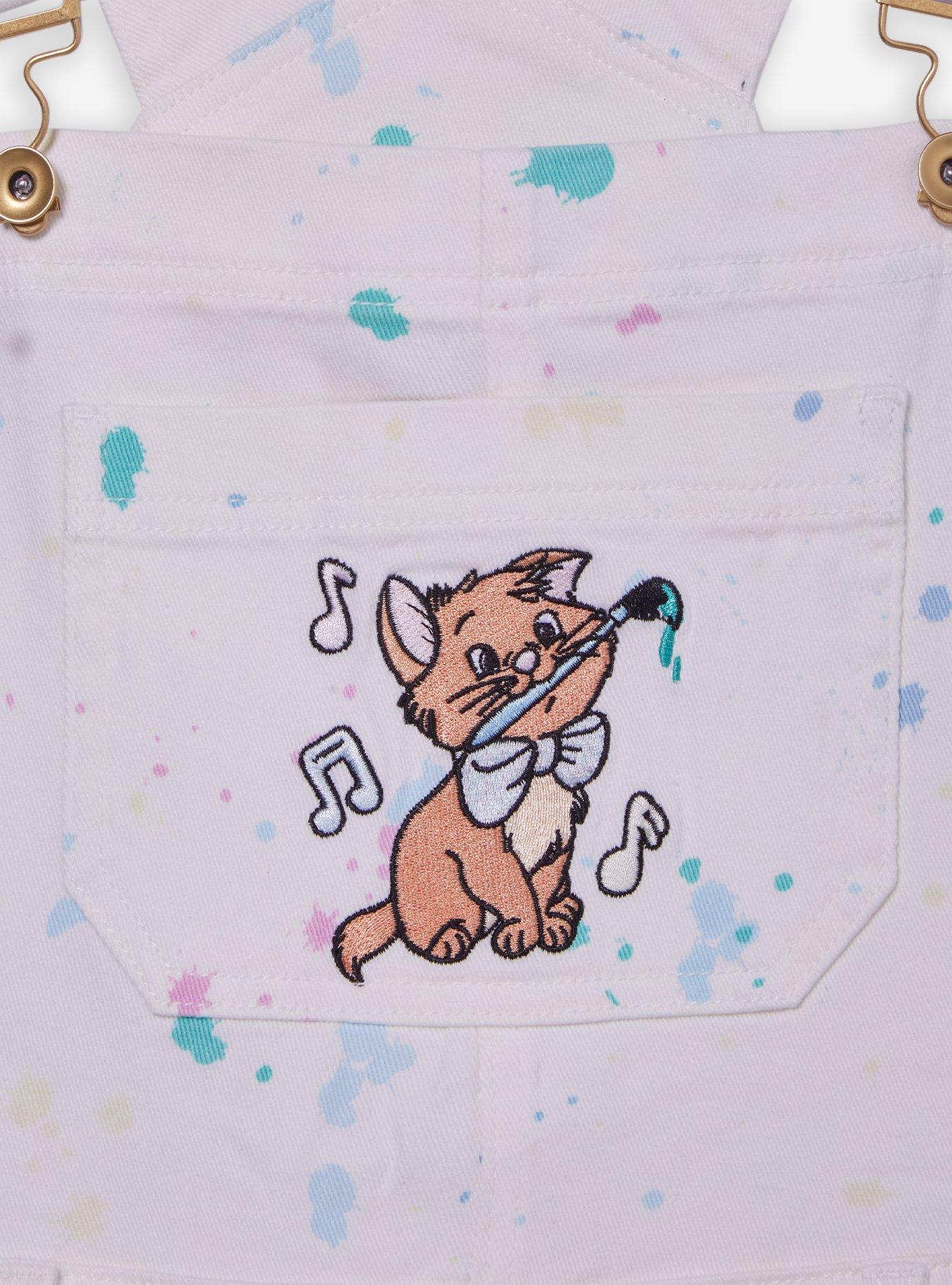 Disney The Aristocats Kittens Paint Splatter Shortalls, MULTI, alternate