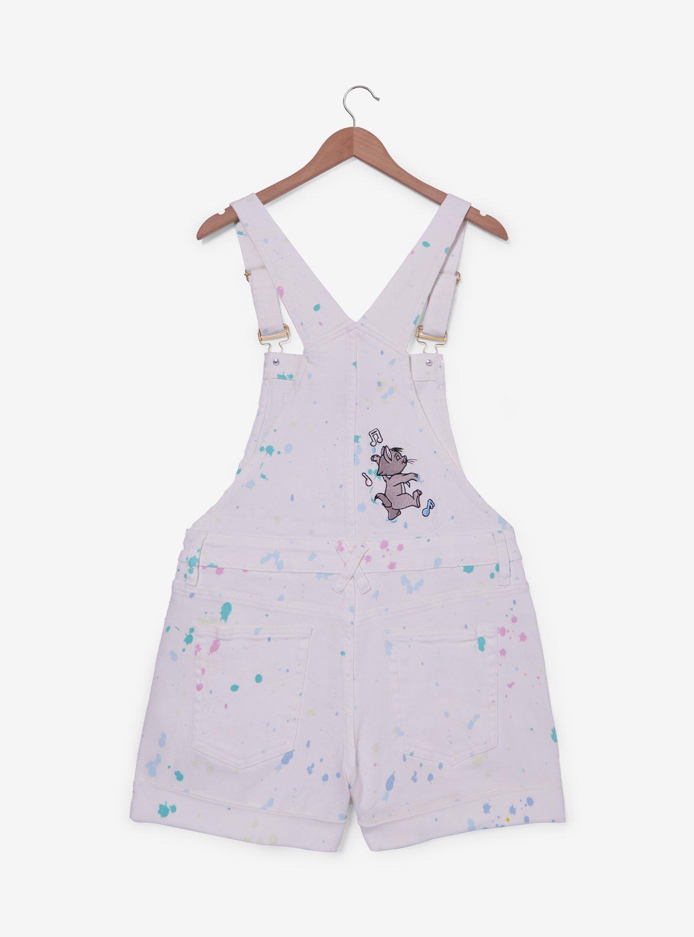 Disney The Aristocats Kittens Paint Splatter Shortalls Plus Size, , hi-res