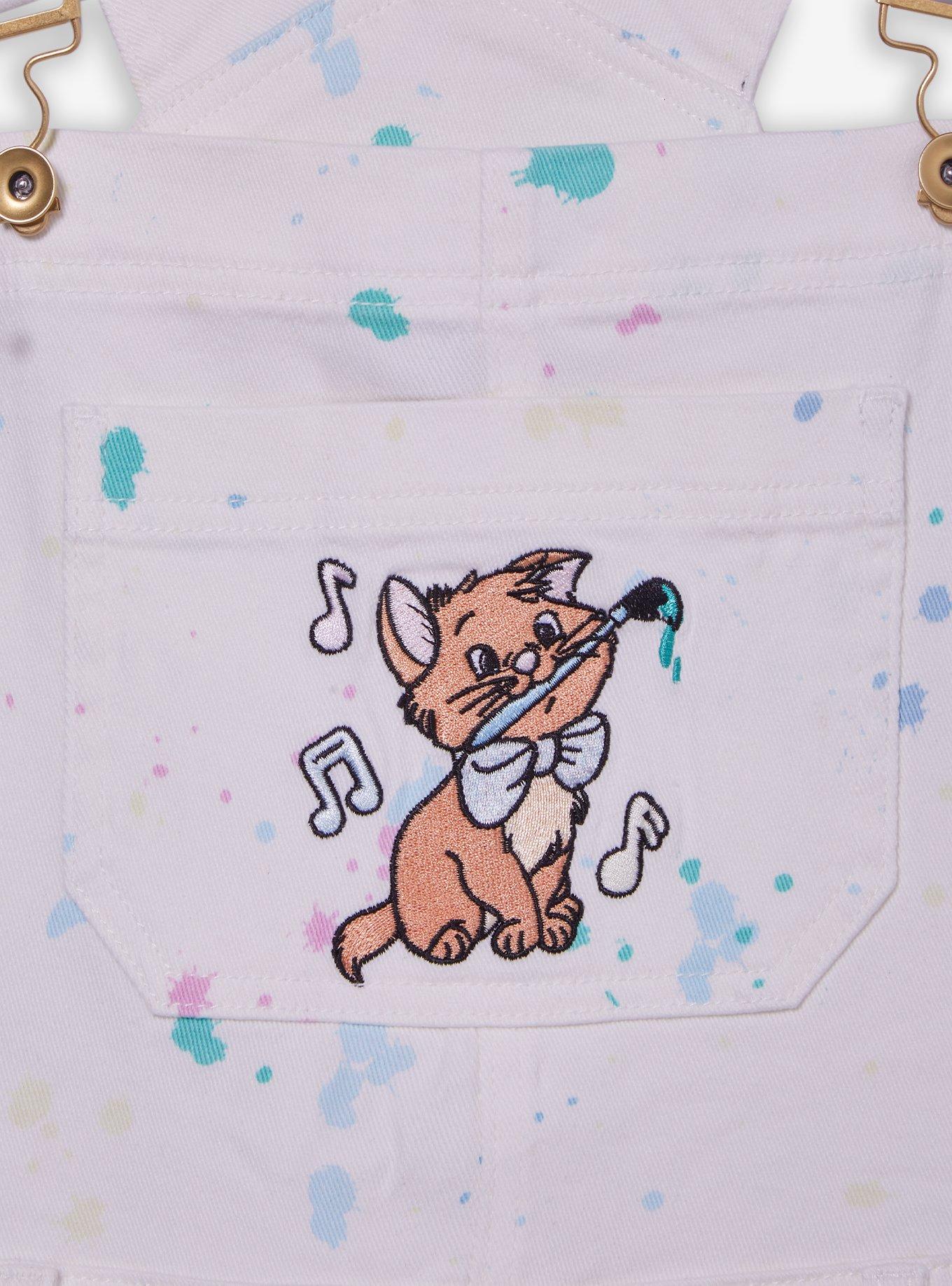 Disney The Aristocats Kittens Paint Splatter Shortalls Plus Size, MULTI, alternate