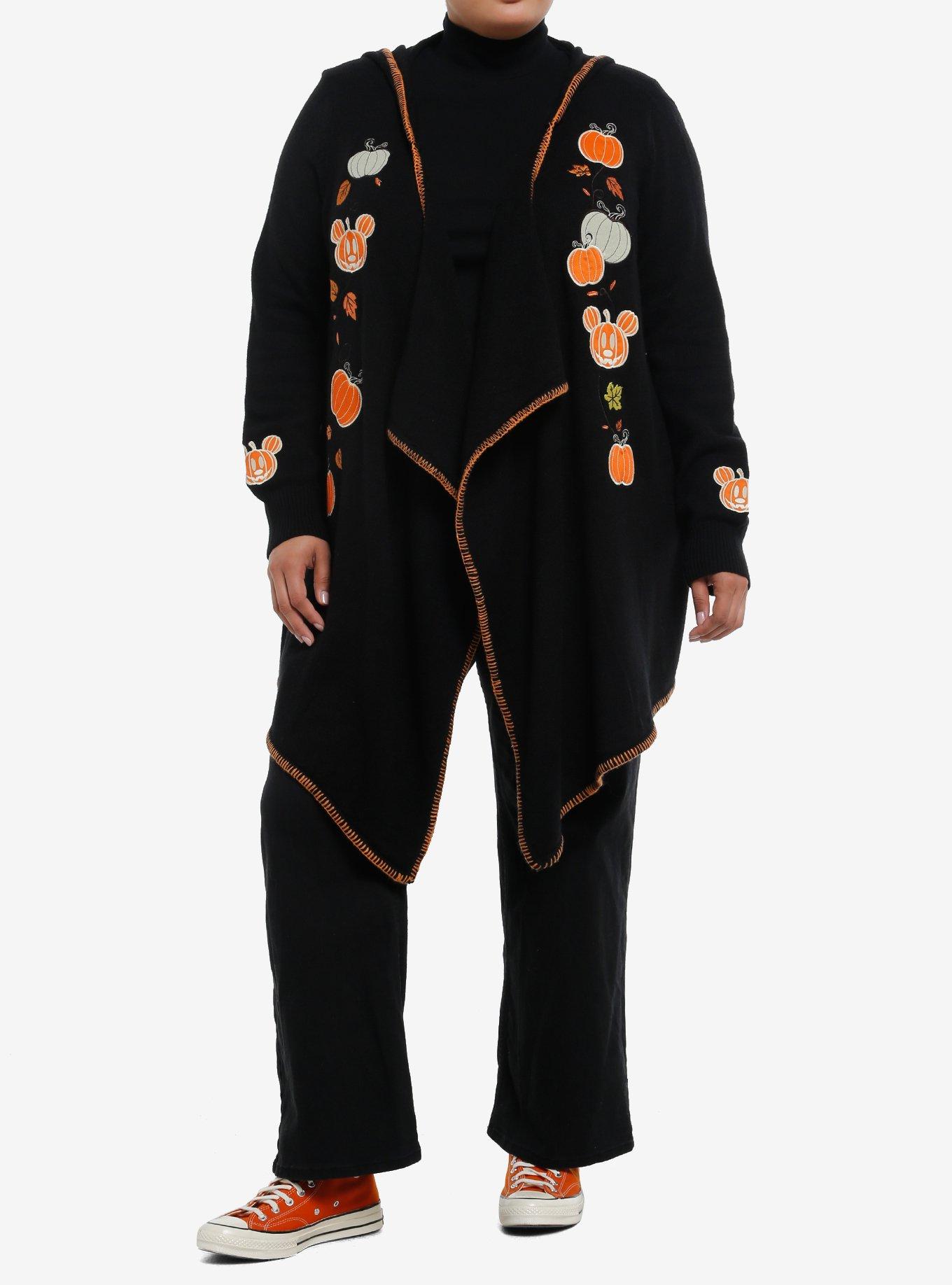 Her Universe Disney Halloween Mickey Mouse Pumpkins Glow-In-The-Dark Cardigan Plus Size Her Universe Exclusive, , hi-res
