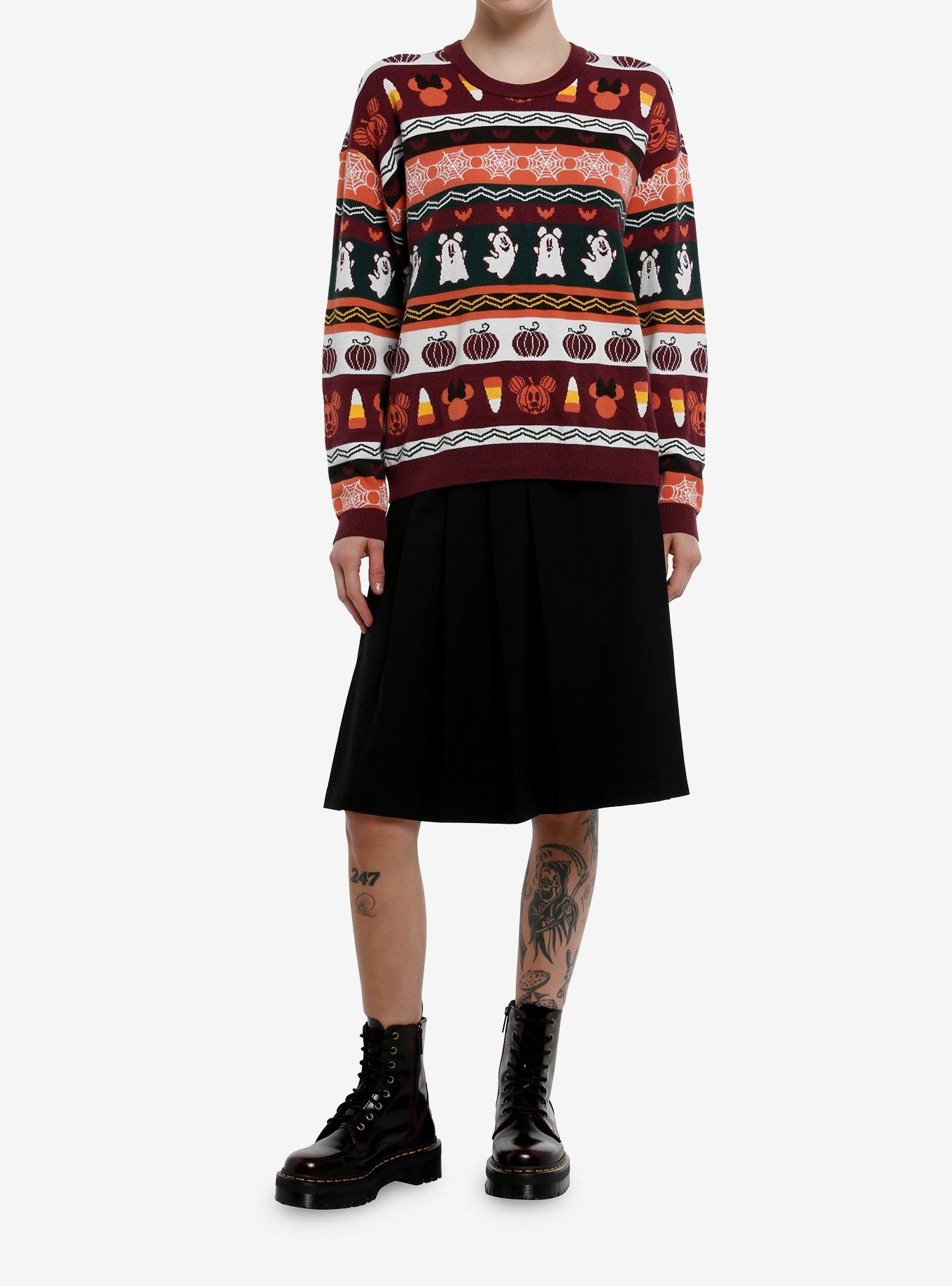 Her Universe Disney Halloween Fair Isle Knit Oversized Sweater, , hi-res