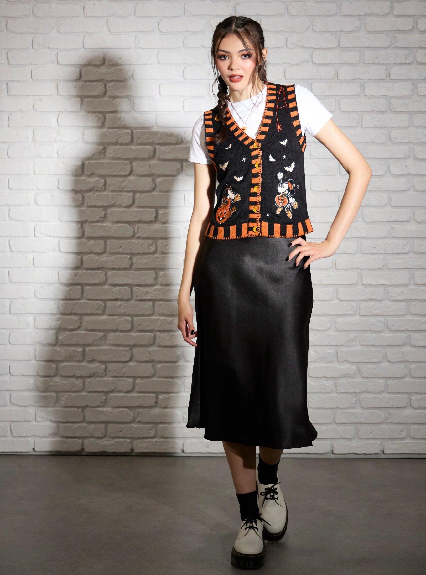 Her Universe Disney Mickey Mouse & Minnie Mouse Pumpkin Sweater Vest, , hi-res