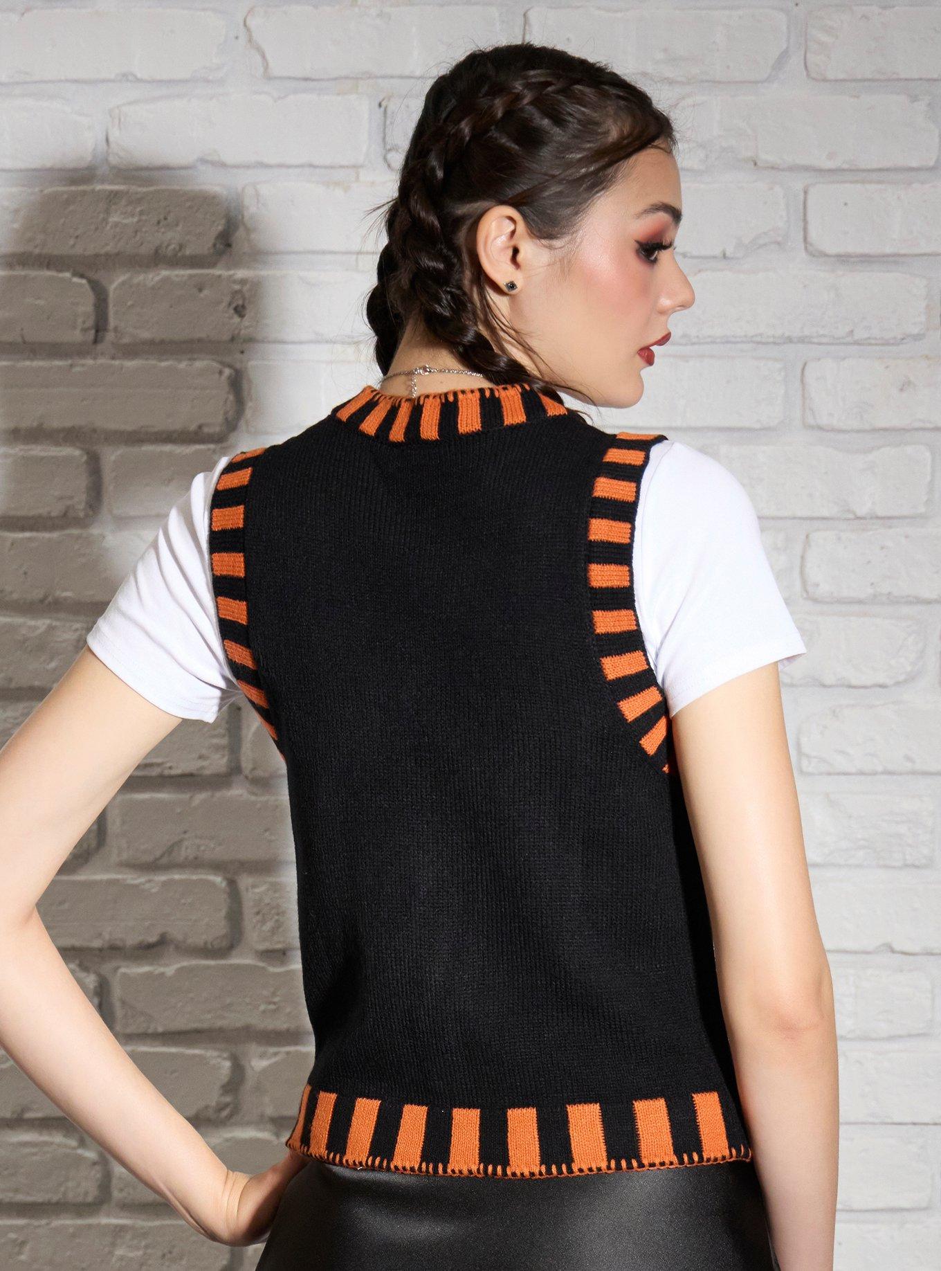 Her Universe Disney Mickey Mouse & Minnie Mouse Pumpkin Sweater Vest, MULTI, alternate