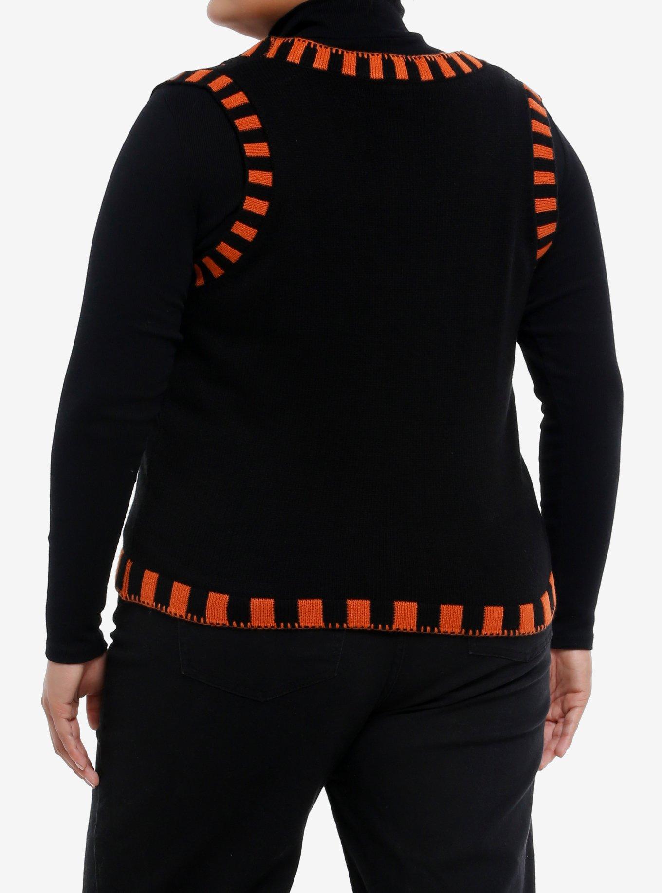 Her Universe Disney Mickey Mouse & Minnie Mouse Pumpkin Sweater Vest Plus Size, MULTI, alternate
