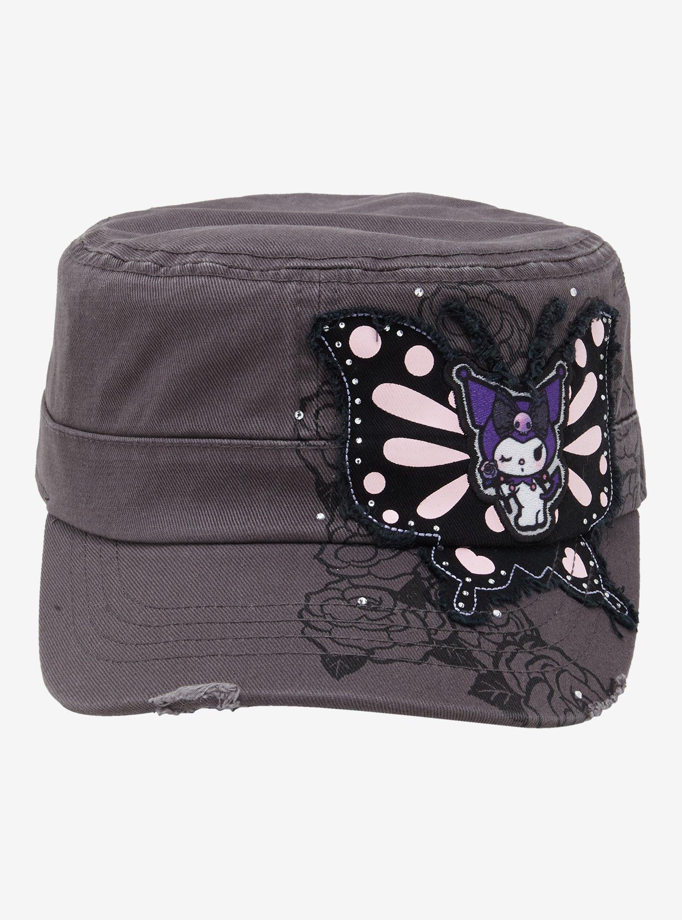 Kuromi Butterfly Y2K Cadet Hat, , hi-res
