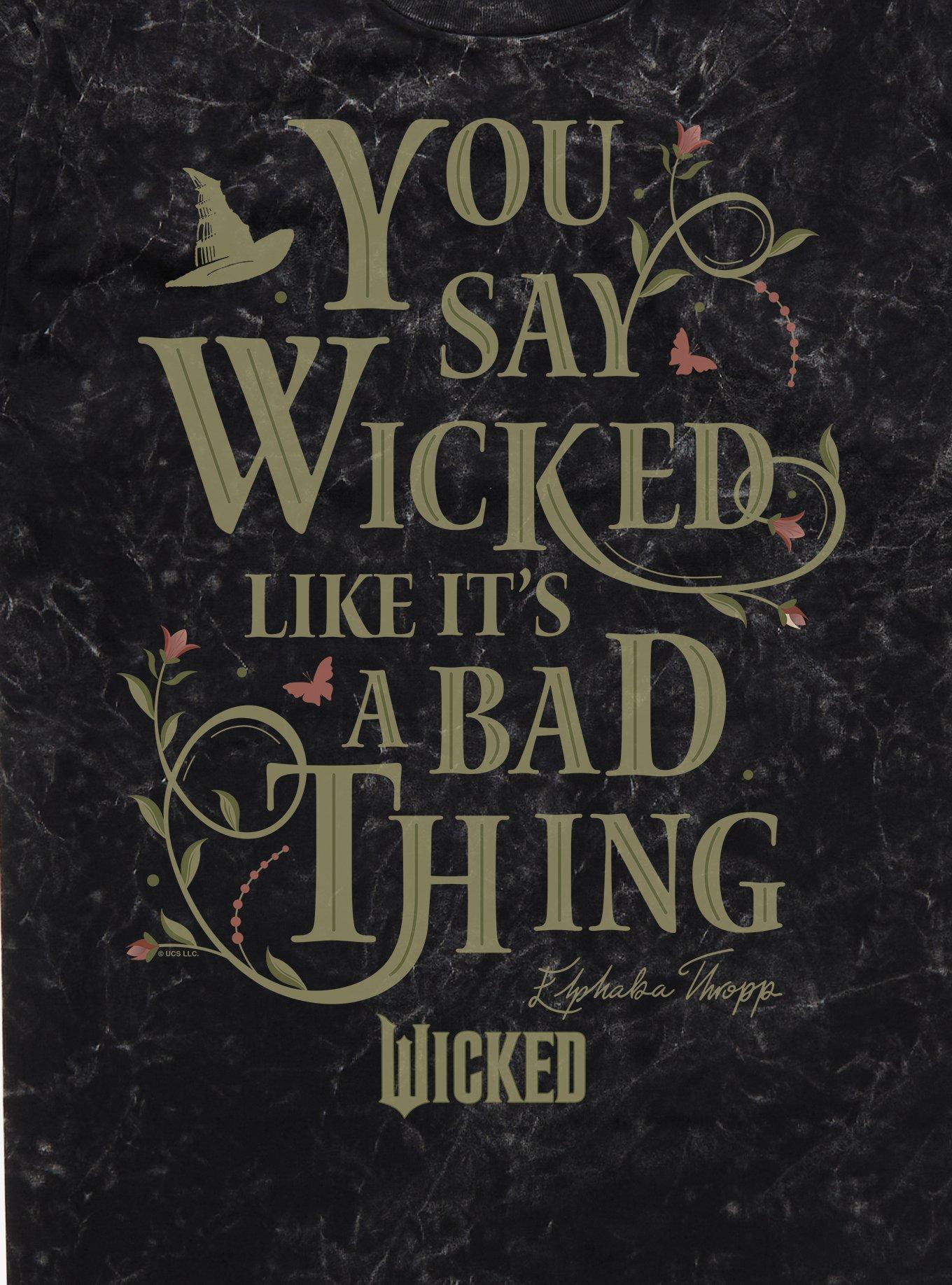 Wicked Elphaba Like It's A Bad Thing Mineral Wash T-Shirt, , hi-res