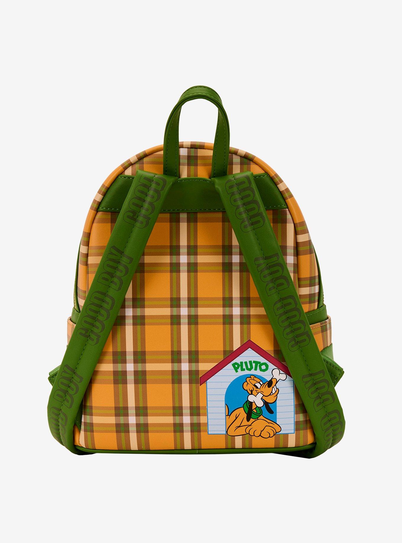 Loungefly Disney Pluto 95th Anniversary Plaid Mini Backpack, , alternate