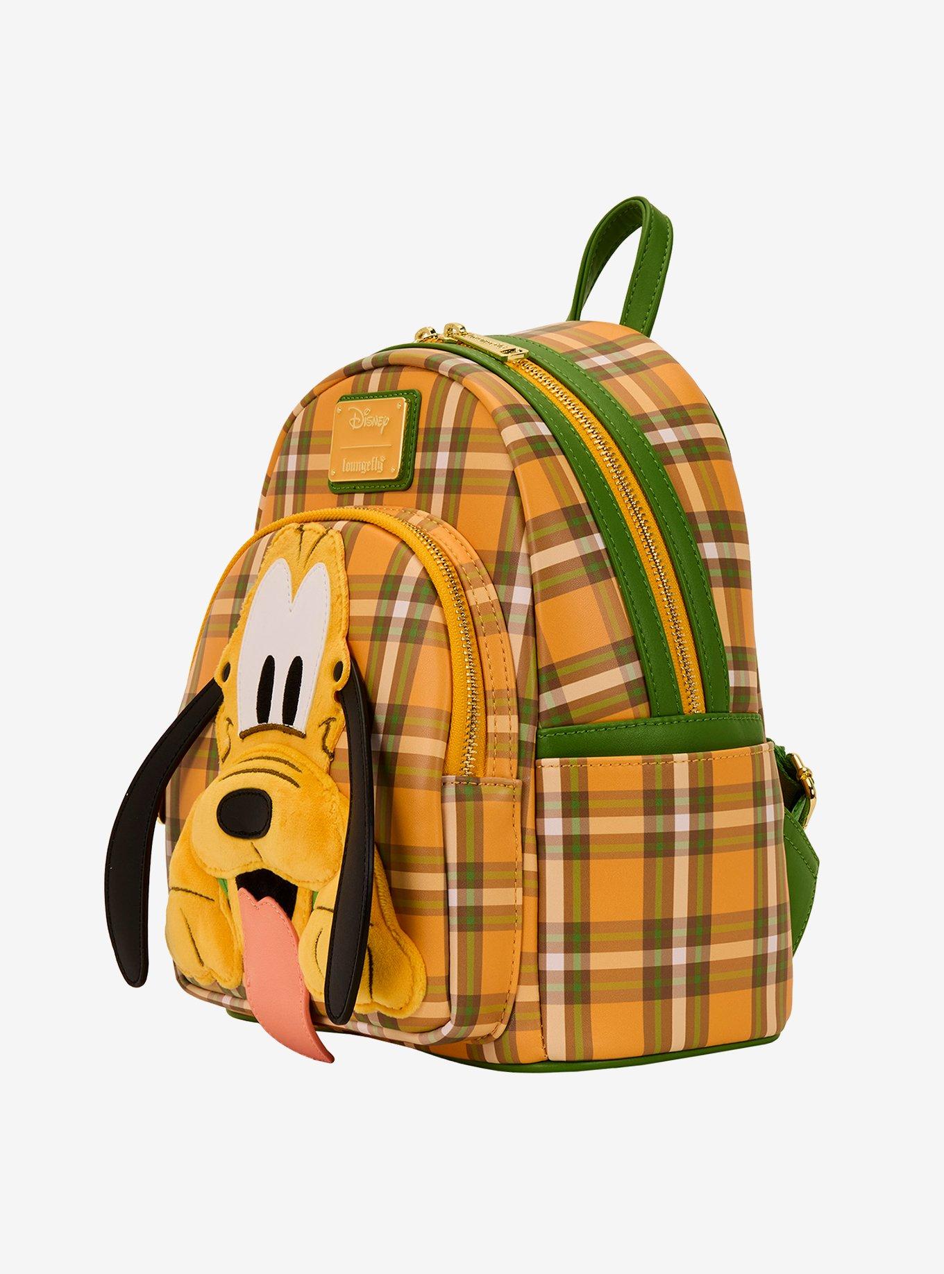 Loungefly Disney Pluto 95th Anniversary Plaid Mini Backpack, , alternate