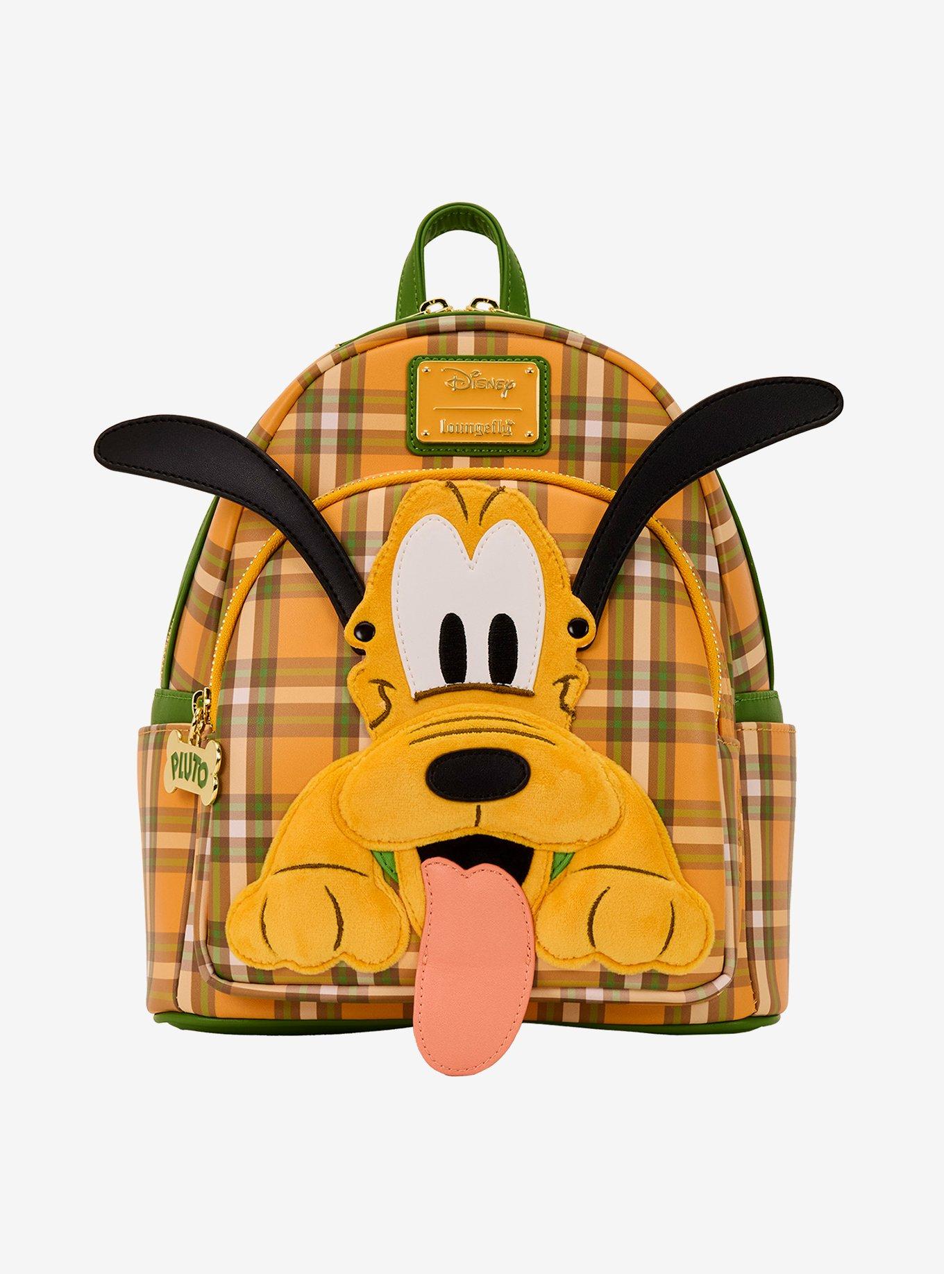 Loungefly Disney Pluto 95th Anniversary Plaid Mini Backpack, , alternate