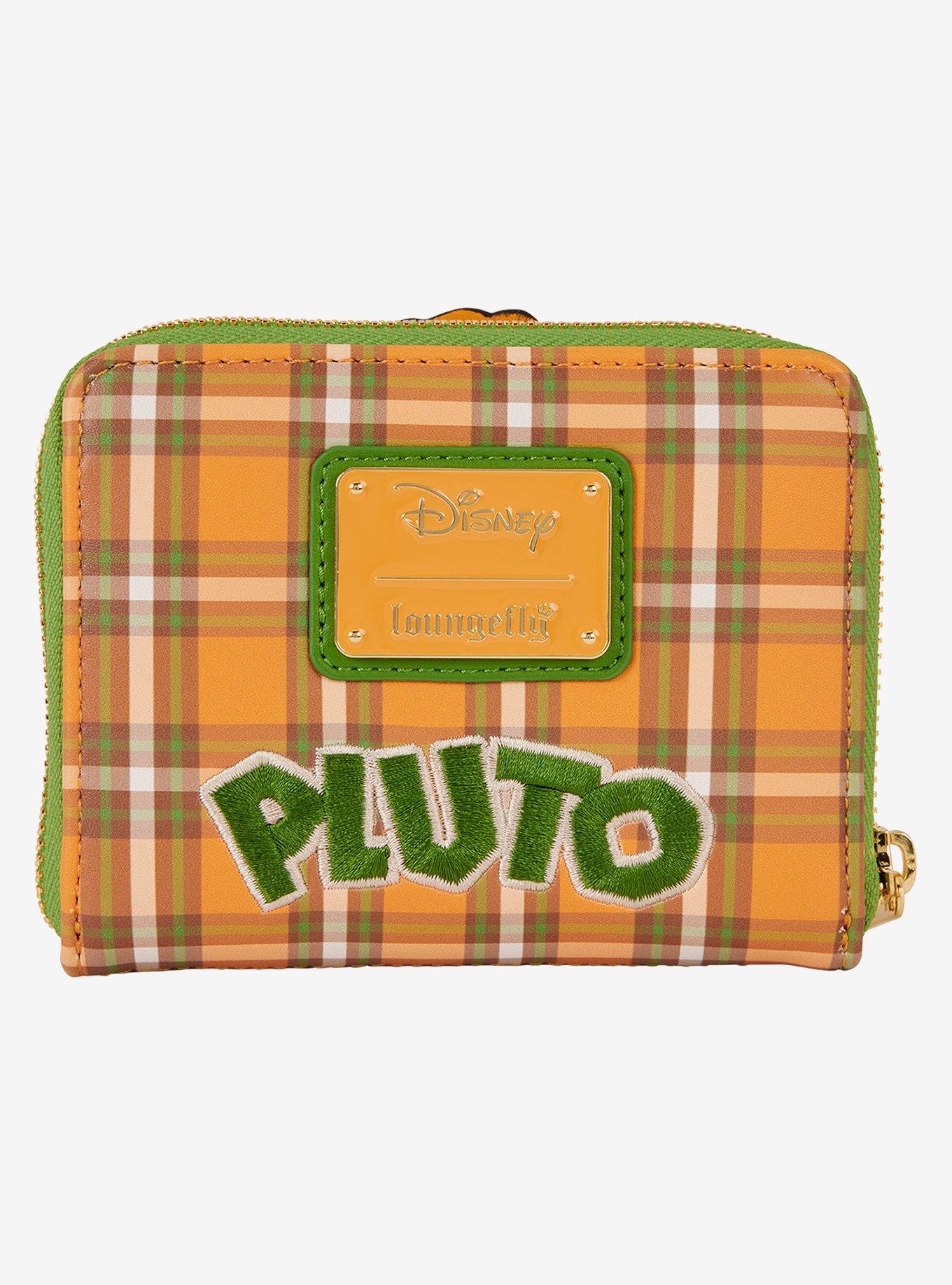 Loungefly Disney Pluto 95th Anniversary Plaid Small Zip Wallet, , hi-res