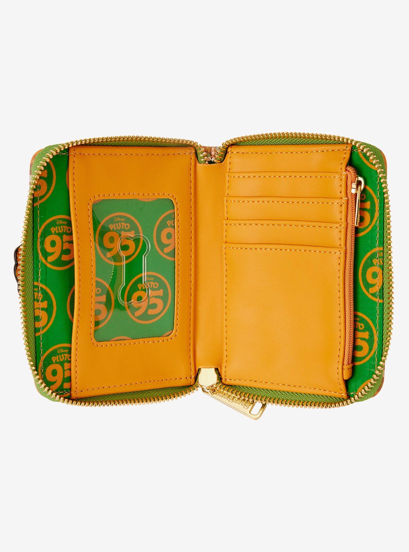 Loungefly Disney Pluto 95th Anniversary Plaid Small Zip Wallet, , alternate
