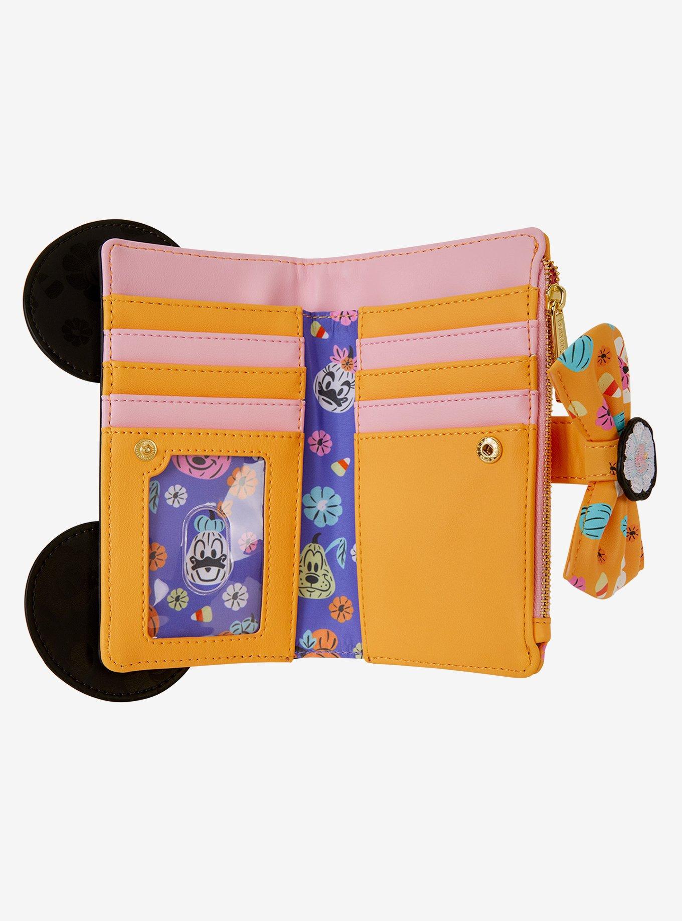 Loungefly Disney Minnie Mouse Floral Pumpkin Bow Wallet, , alternate