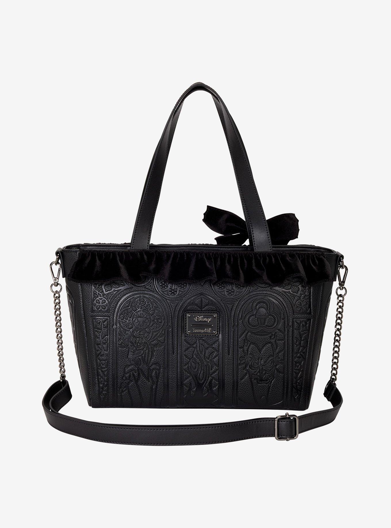 Loungefly Disney Villains Tonal Stained Glass Windows Tote Bag, , alternate