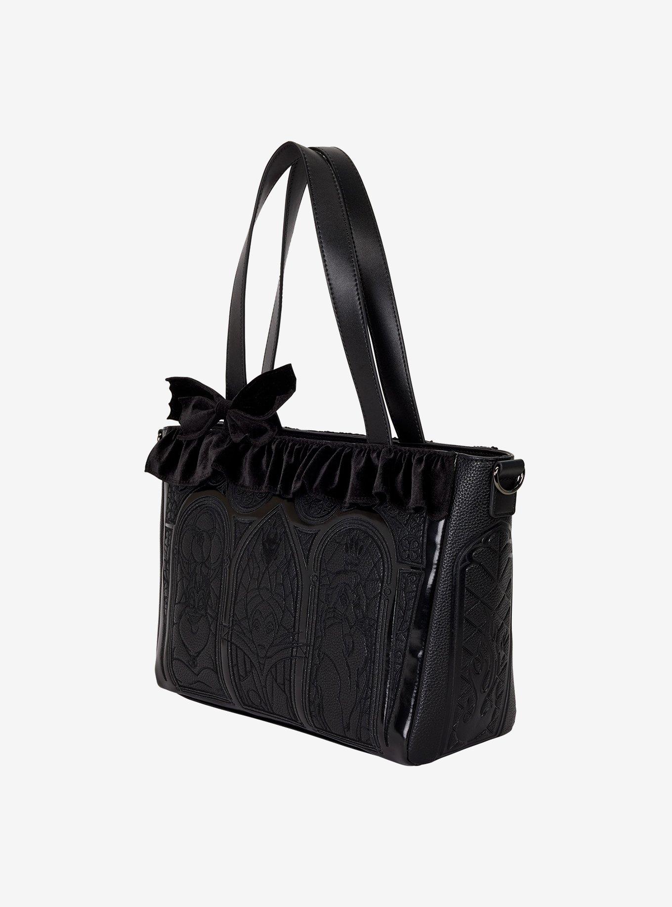 Loungefly Disney Villains Tonal Stained Glass Windows Tote Bag, , alternate